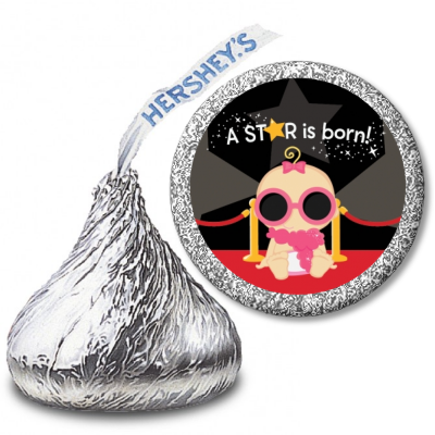 A Star Is Born Baby - Hershey Kiss Baby Shower Sticker Labels