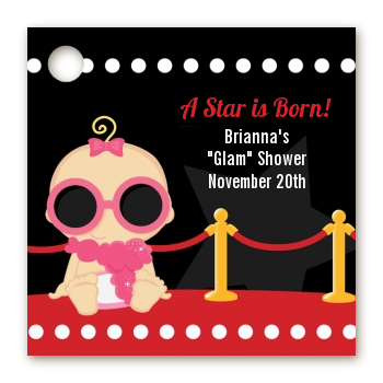 A Star Is Born!® Hollywood - Personalized Baby Shower Card Stock Favor Tags