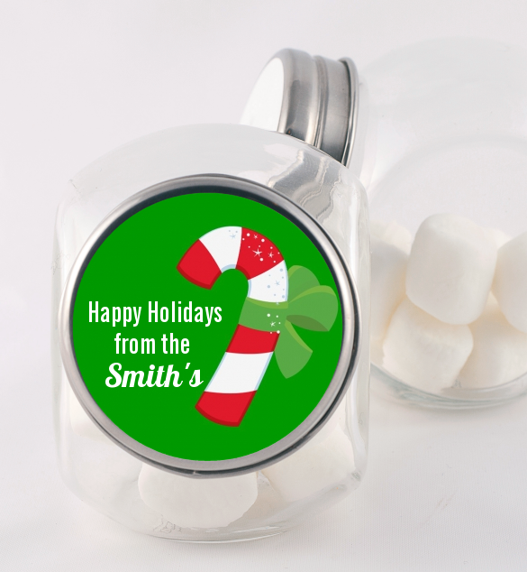 Candy Cane - Personalized Christmas Candy Jar