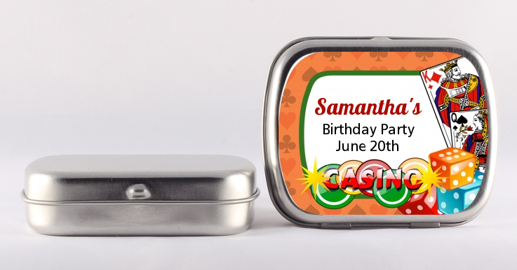Casino Night Vegas Style - Personalized Birthday Party Mint Tins