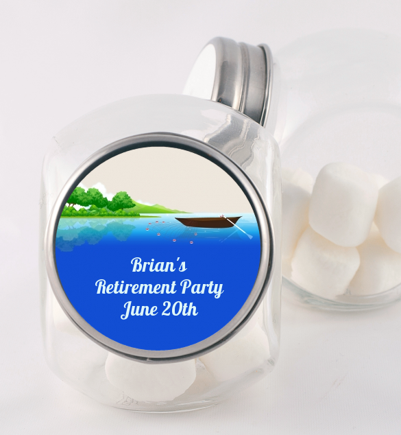 Gone Fishing - Personalized Retirement Party Candy Jar