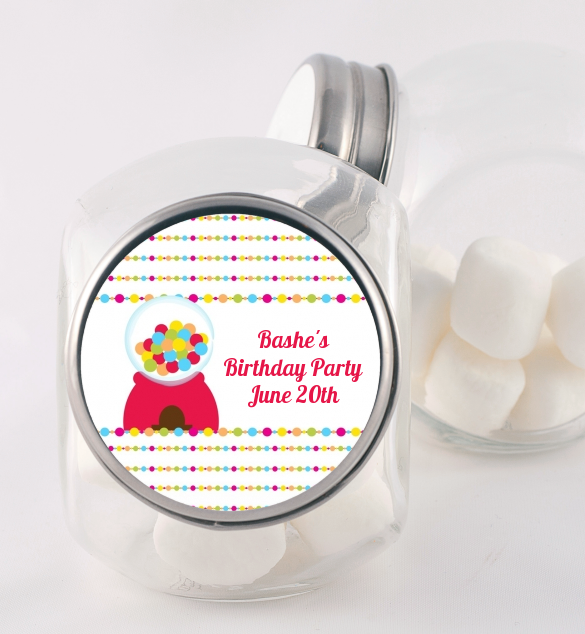 Gumball - Personalized Birthday Party Candy Jar