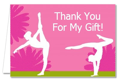 Gymnastics - Birthday Party Thank You Cards
