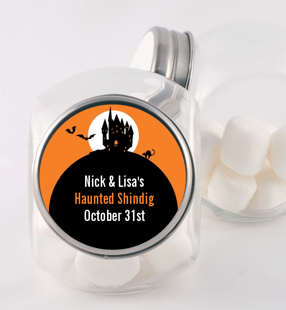 Haunted House - Personalized Halloween Candy Jar