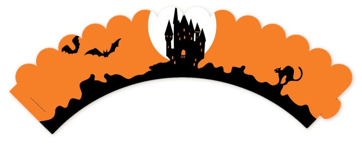 Haunted House - Halloween Cupcake Wrappers