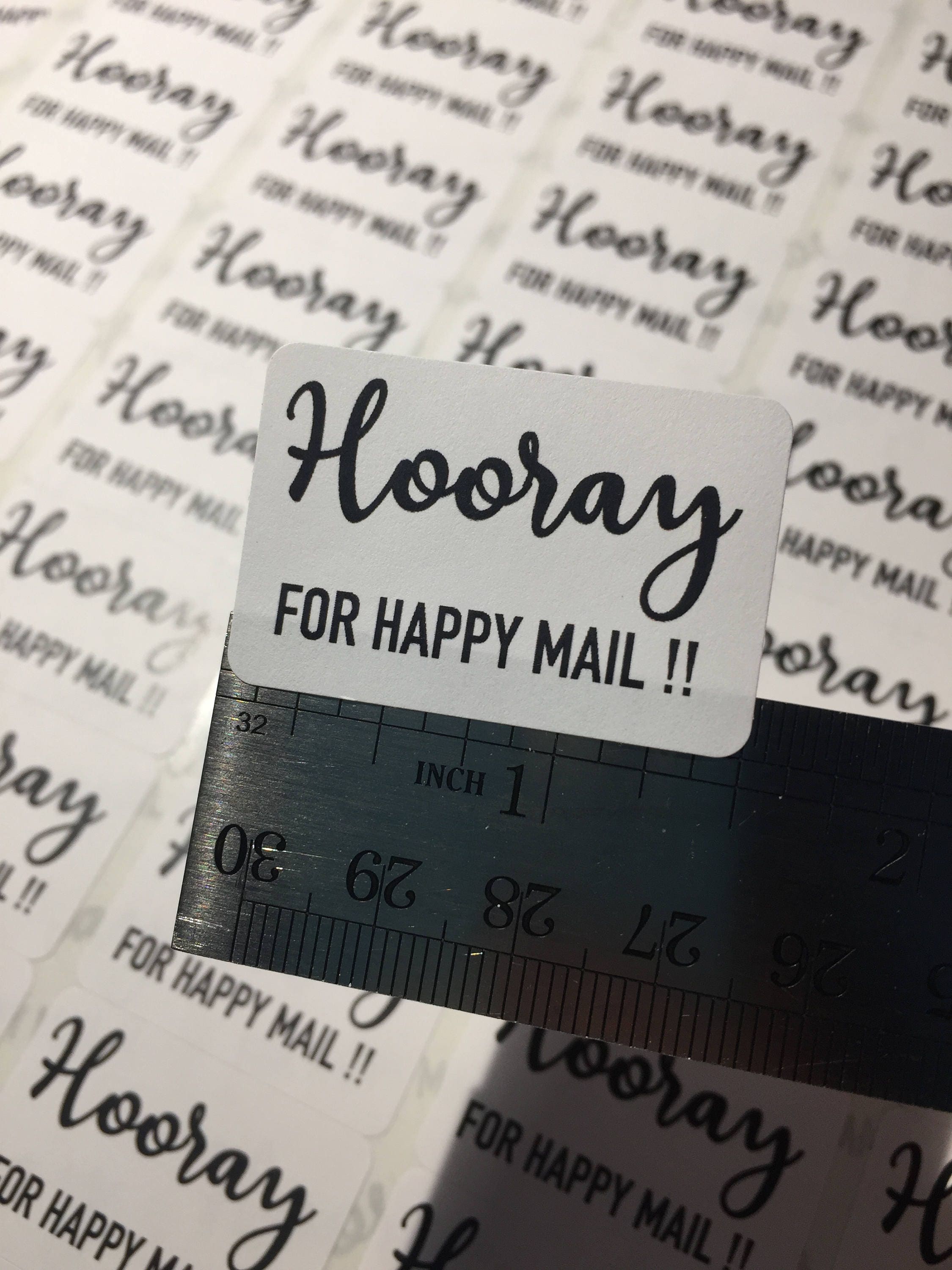 Hooray For Happy Mail Stickers - Hooray for Happy Mail Labels - Happy Mail Labels - 50 Labels