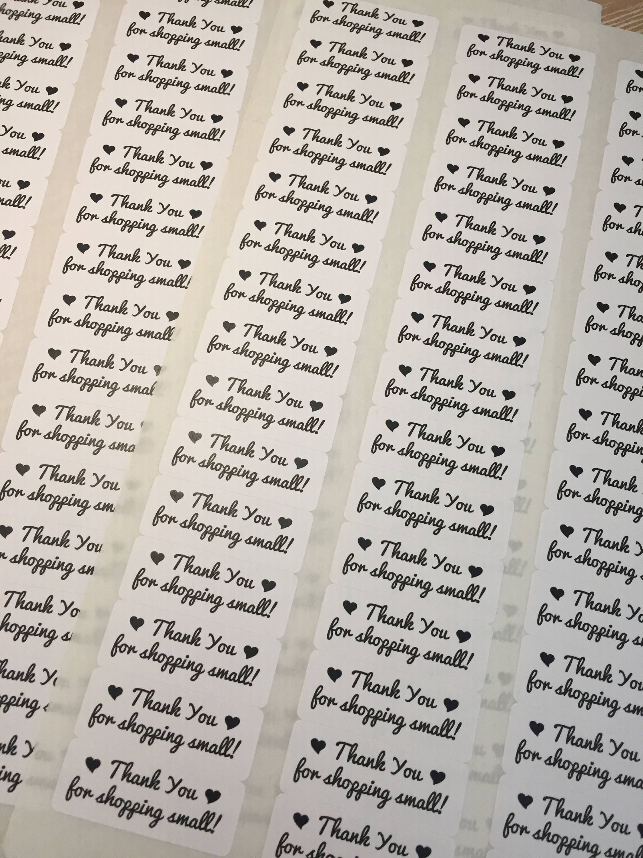 Thank you for supporting a small business- Small Business Packaging - Thank You Labels - Thank You Stickers - 60 Stickers