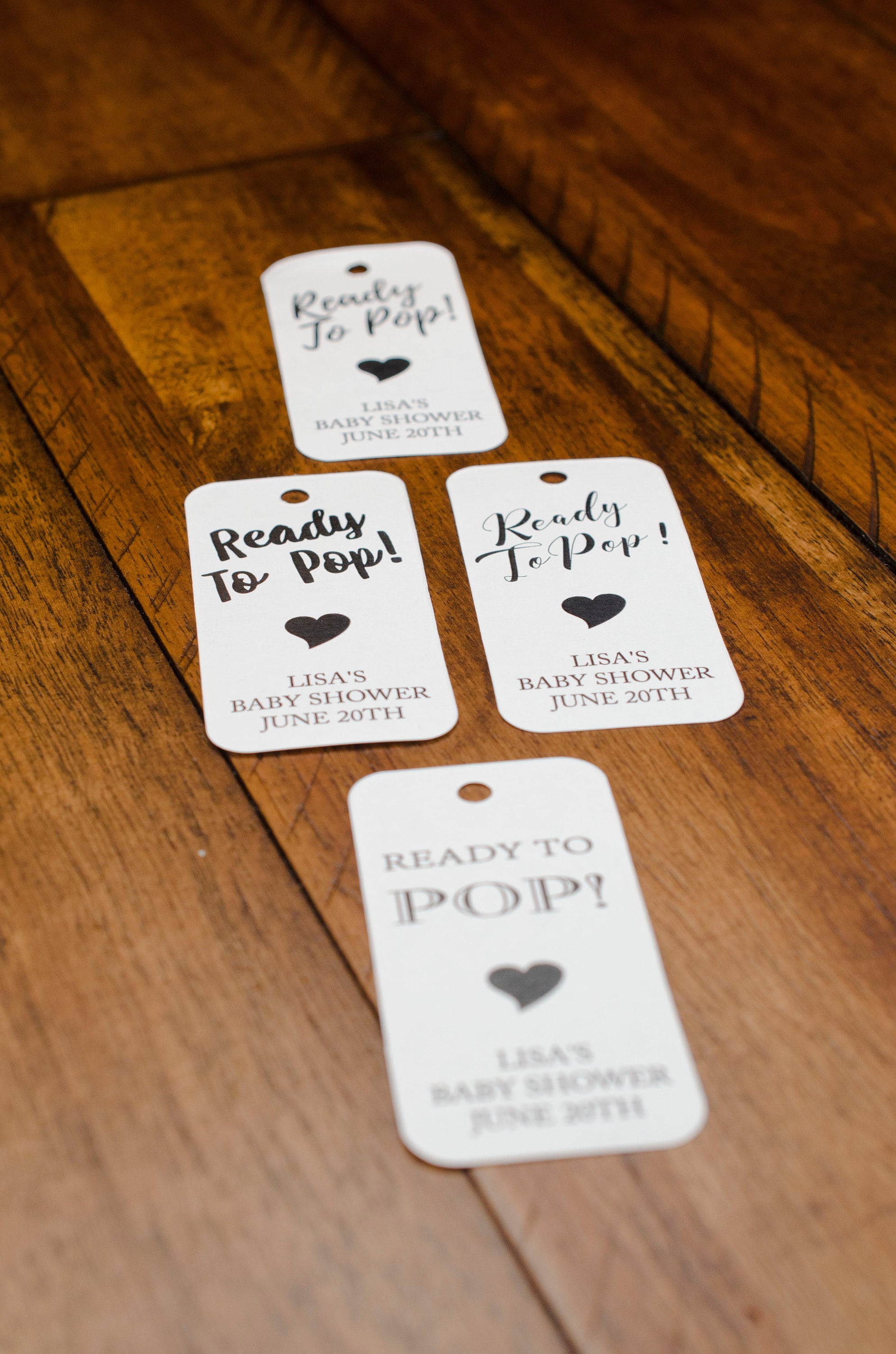 Ready To Pop Baby Shower Favor Tags | Personalized Gift Tags (Set of 20)
