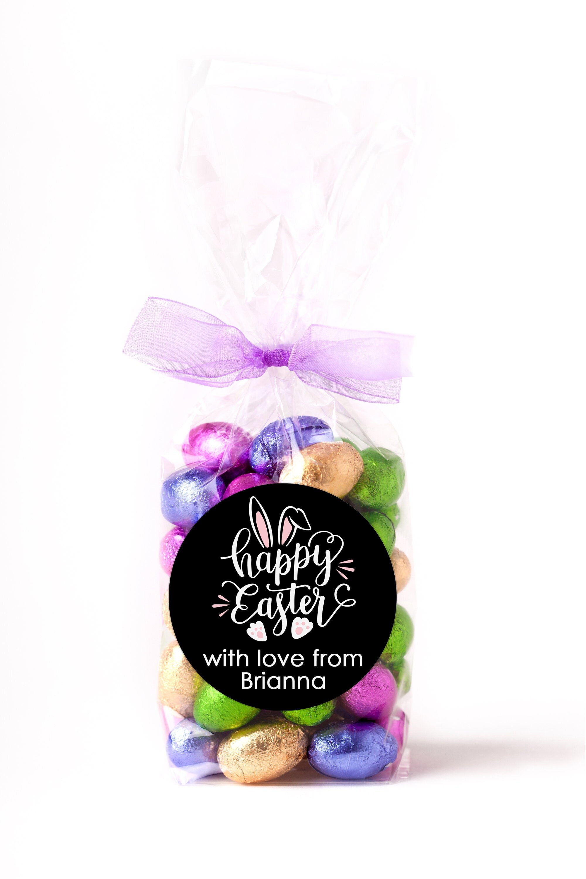 Easter Stickers, Happy Easter Bunny Feet, Personalized Easter Stickers, Kids Easter Treat Bags, Easter Labels for Favors, Easter Classroom