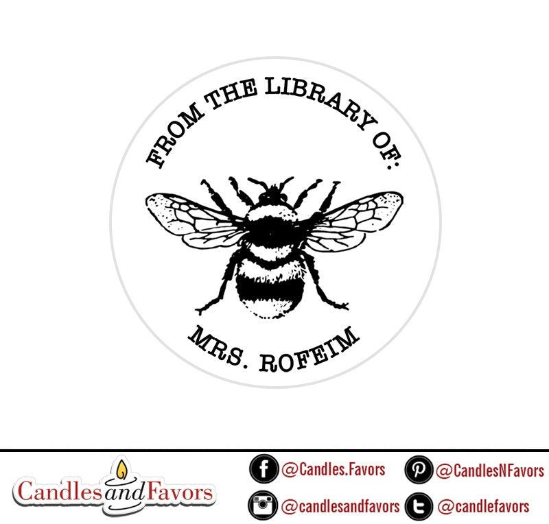 Teacher Book Labels | This Book Belongs to Stickers | Personalized Book Labels| From the Library of Stickers | Floral Book Stickers