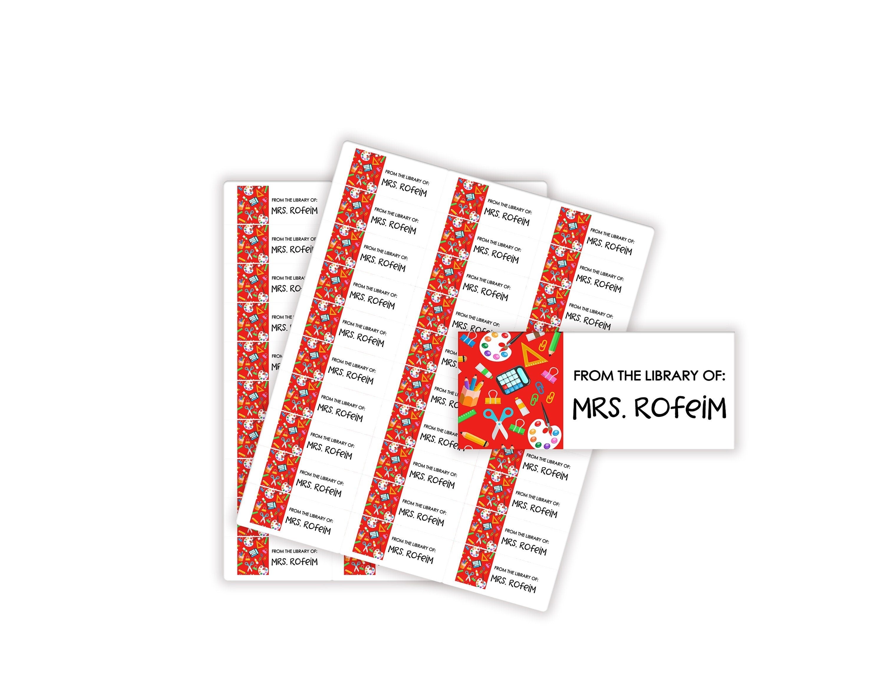Personalized Teacher Name Stickers, Classroom Decor Labels