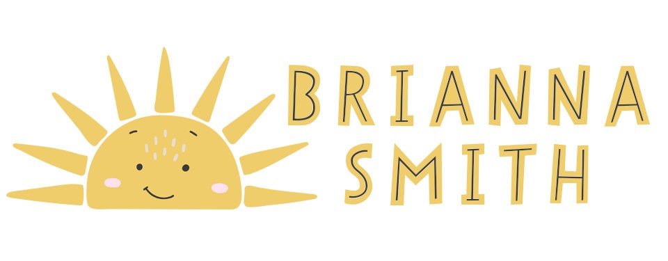 Sunshine Personalized Name Labels, Waterproof Stickers, Kids School Daycare
