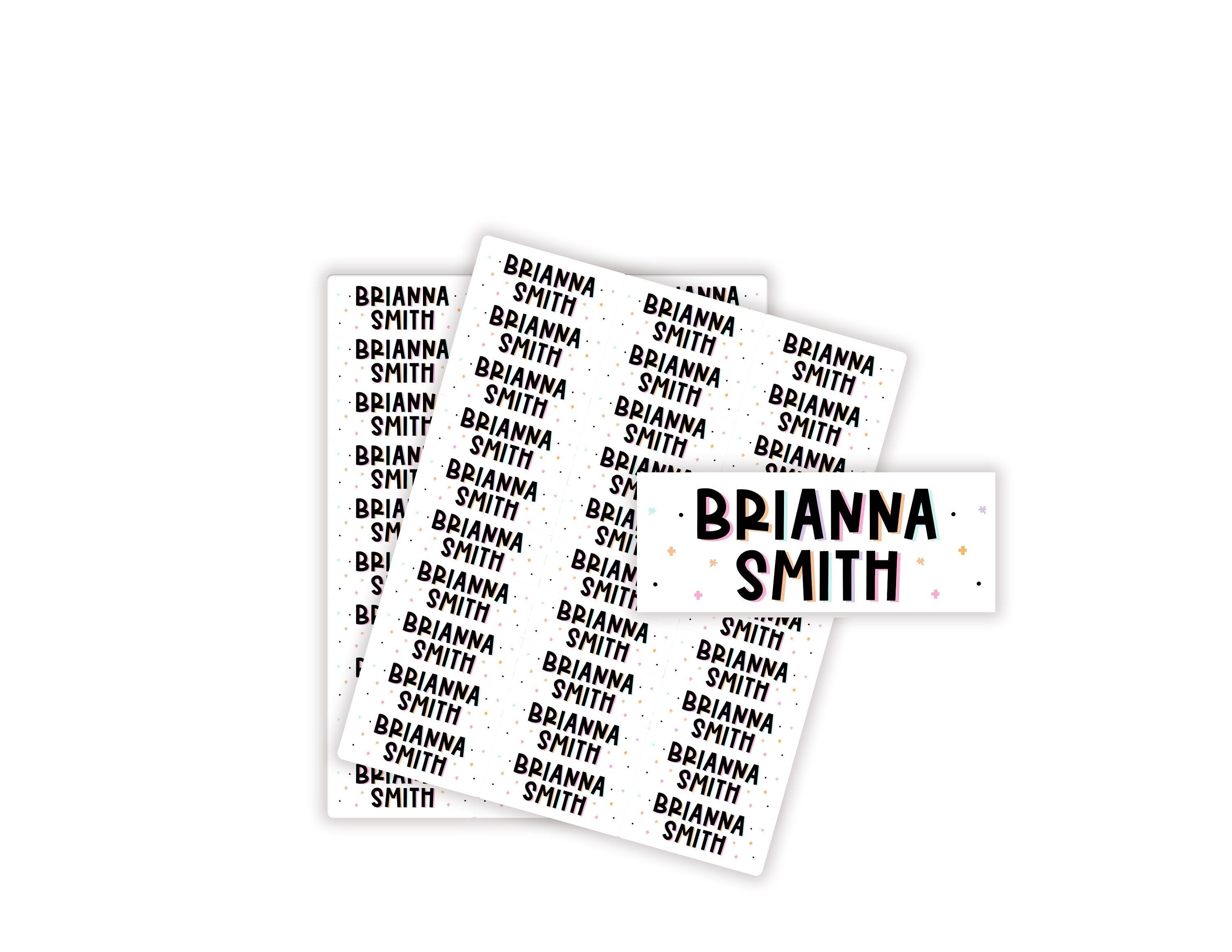 Back to School Kid Name Labels, Name Tag Stickers, Waterproof Labels for Kids Daycare, Vinyl Name Stickers for Kids School Labels