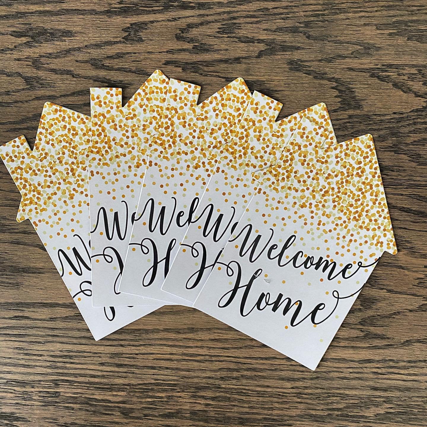 House Shaped Welcome Home Cards: Real Estate Client Gift