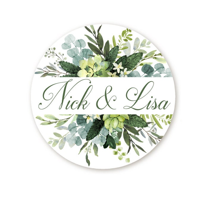 Greenery Bridal Shower Stickers, Wedding Favor Shower Favor Eucalyptus, Engagement Thank You Labels, Bridal Shower Labels