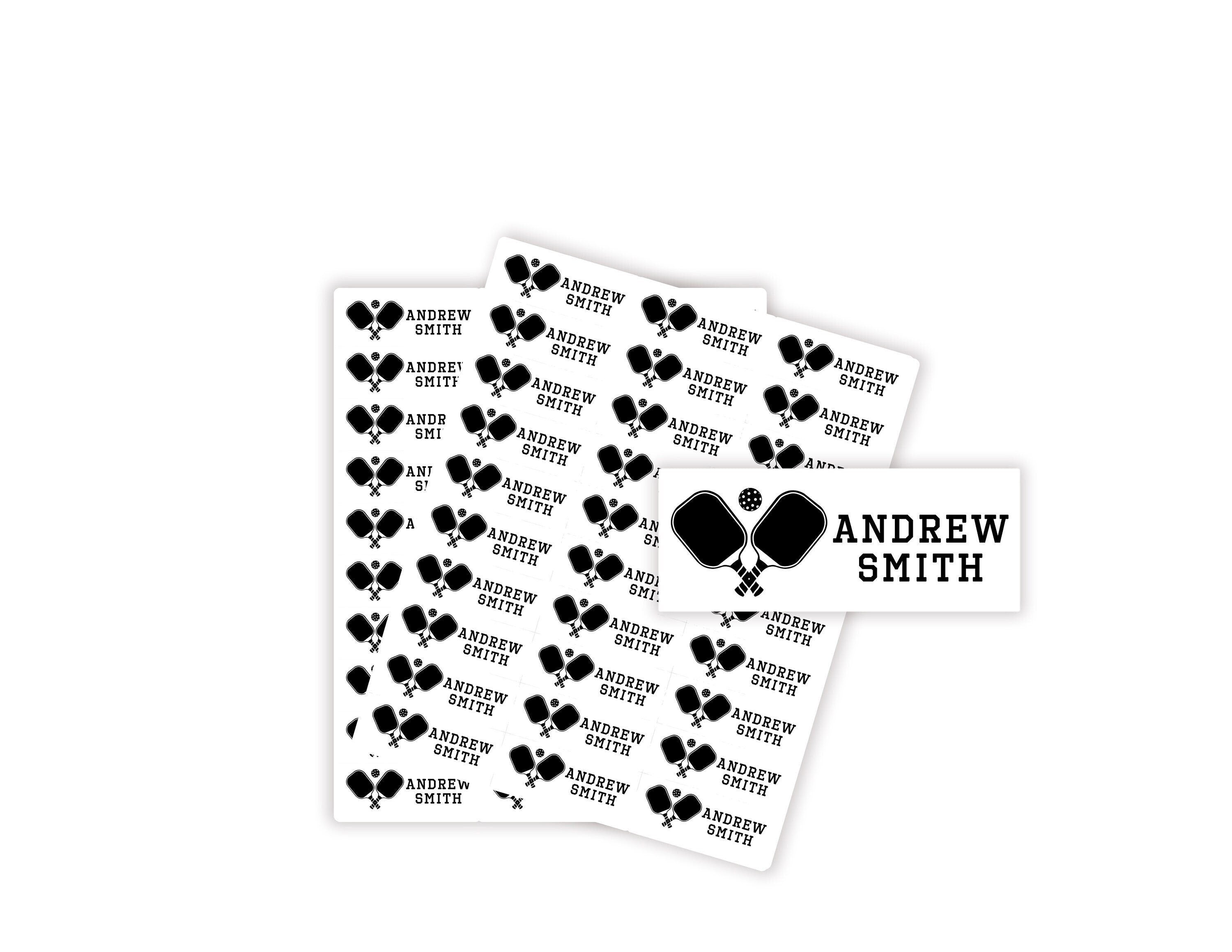 Pickleball Kids Name Stickers, Back to School Name Vinyl Label, Child First Last Name