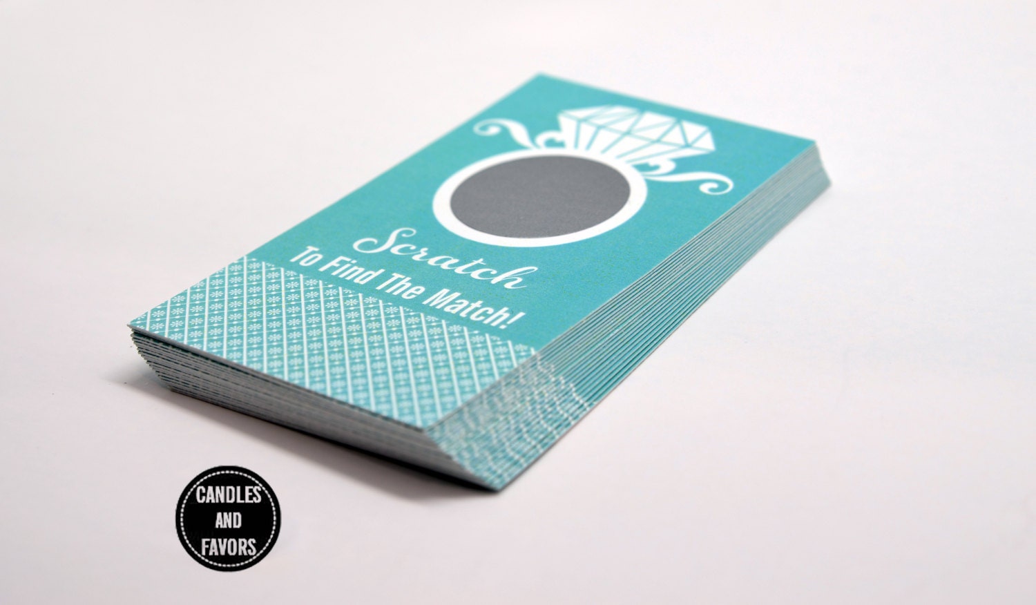 20 Aqua Scratch Off Cards - Bridal Shower Game - Bachelorette Party Games