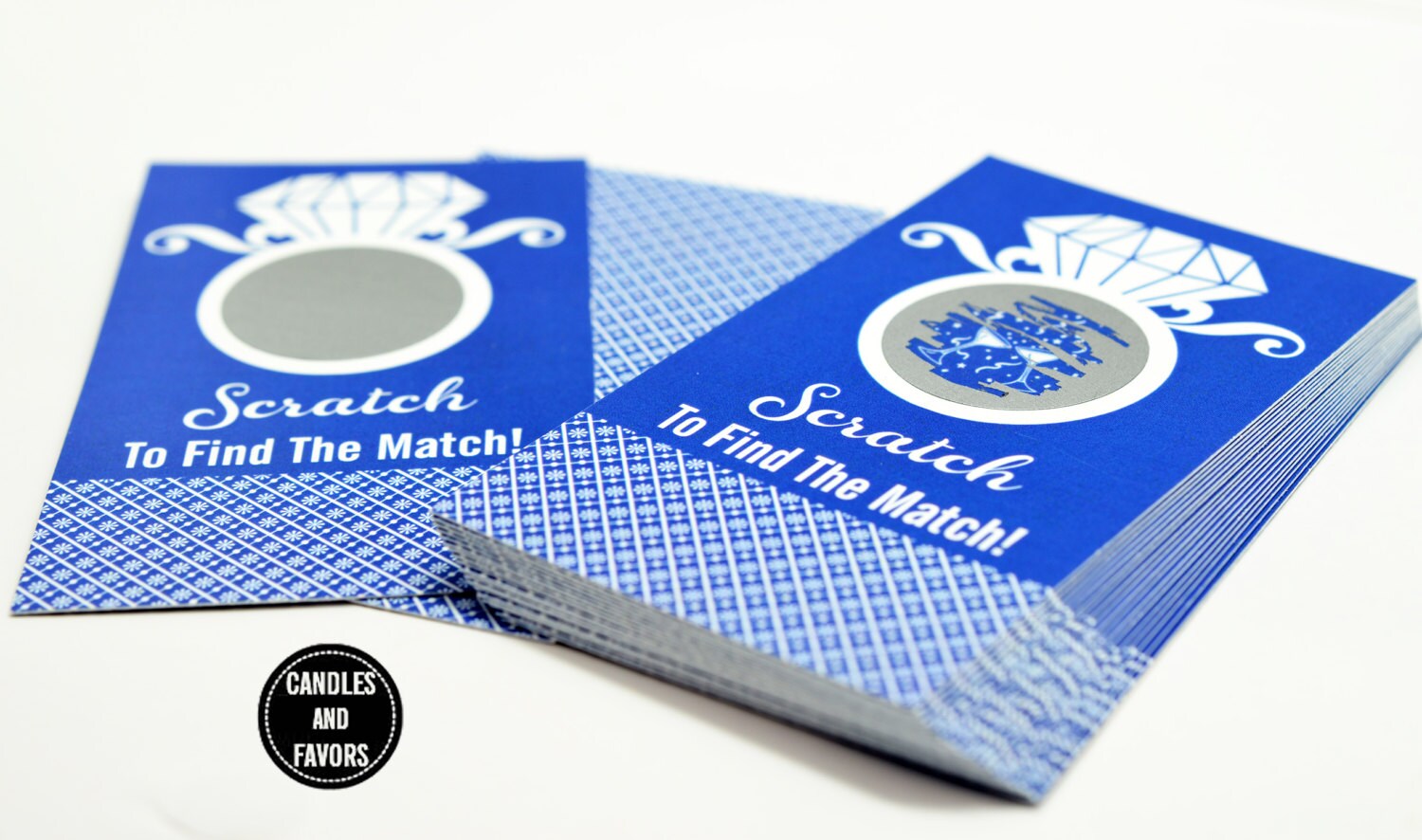 20 Blue Scratch Off Cards - Bridal Shower Game - Bachelorette Party Games
