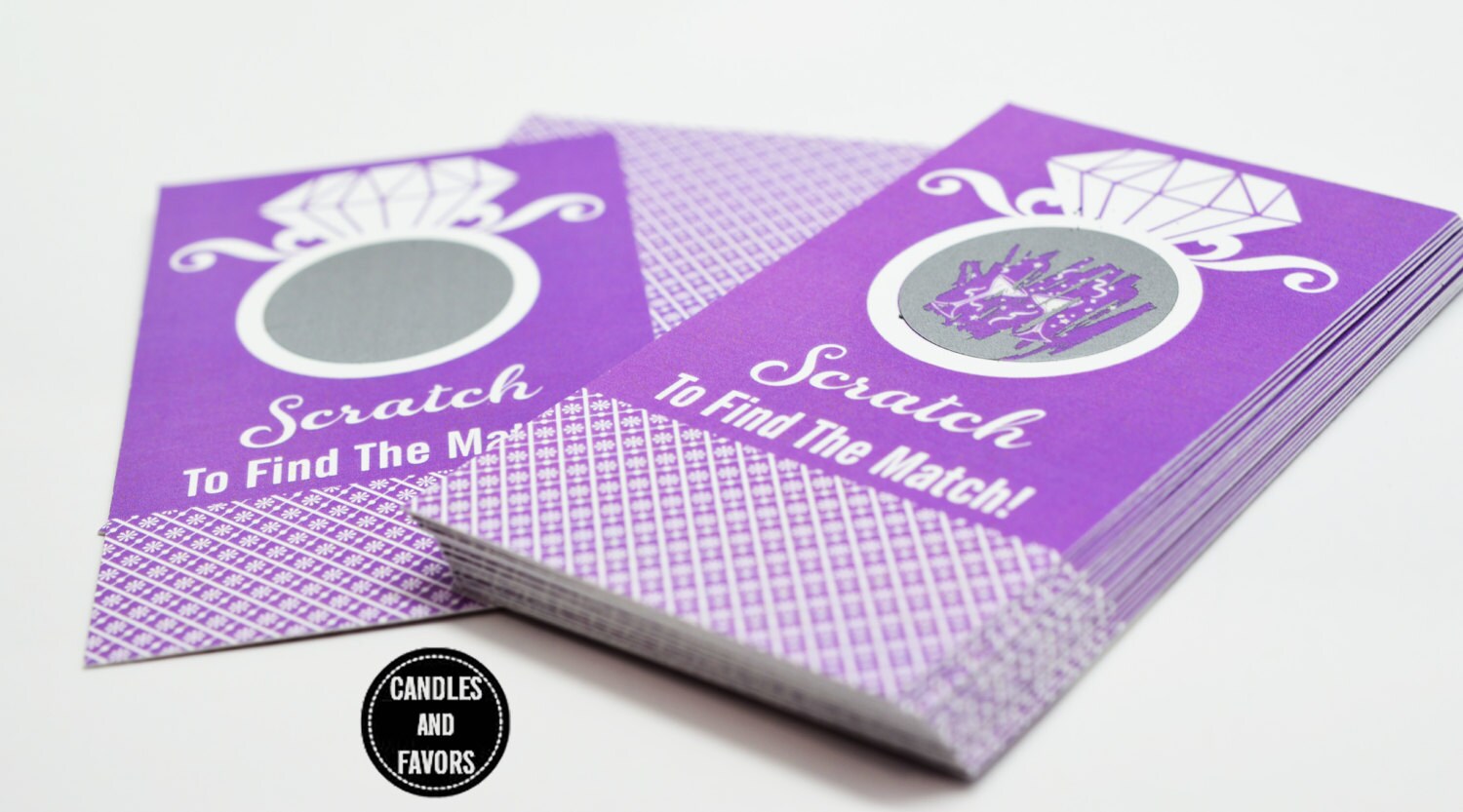 20 Orchid Scratch Off Cards - Bridal Shower Game - Bachelorette Party Games