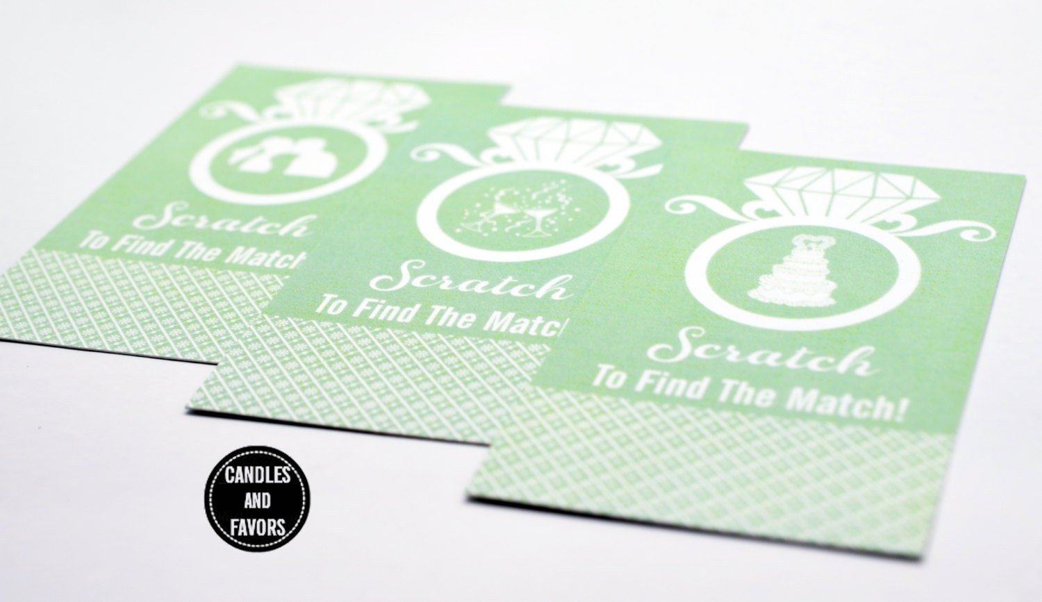20 Sea Foam Scratch Off Cards - Bridal Shower Game - Bachelorette Party Games