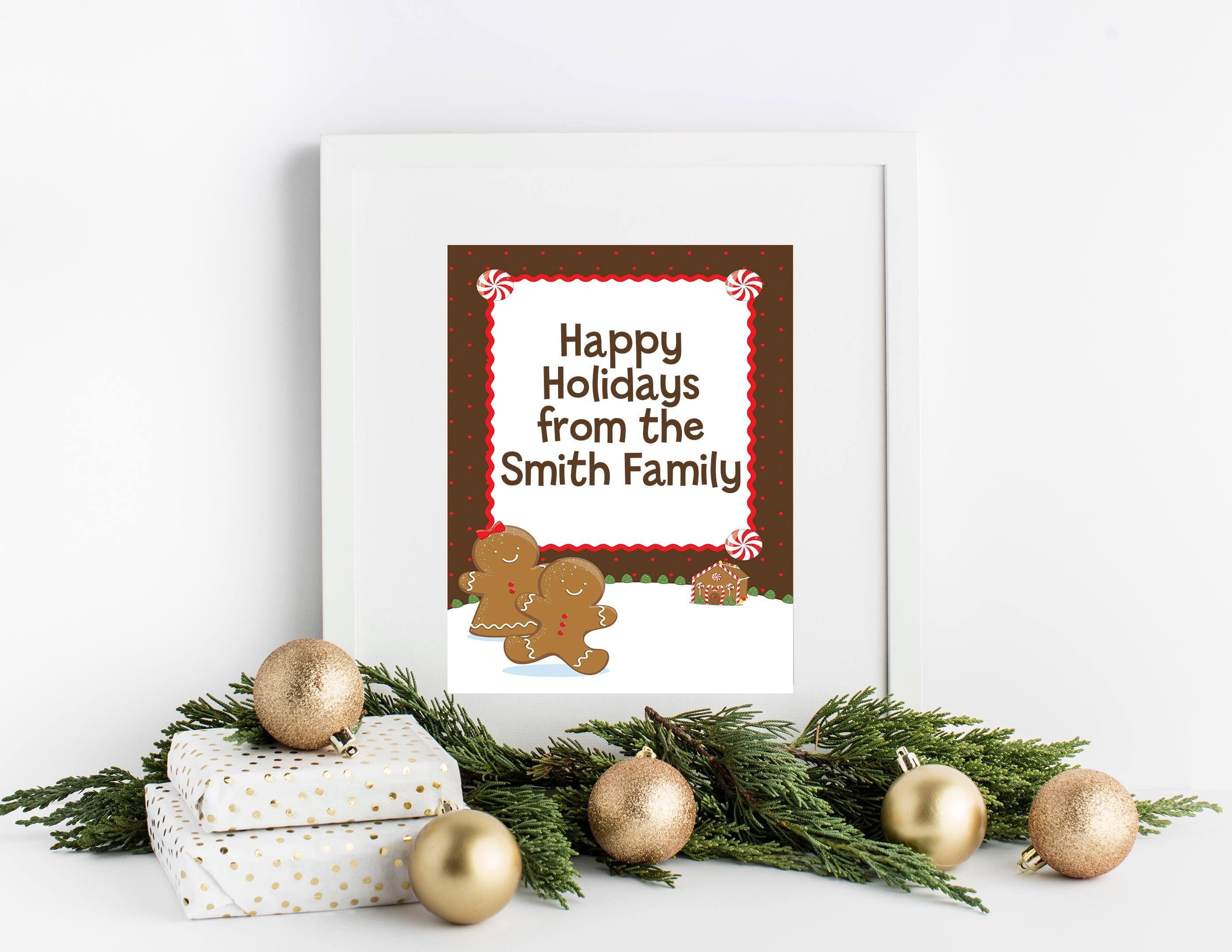 Gingerbread Return Address Labels | Holiday Return Address Sticker Labels | Christmas Return Address Labels | (Set of 27)