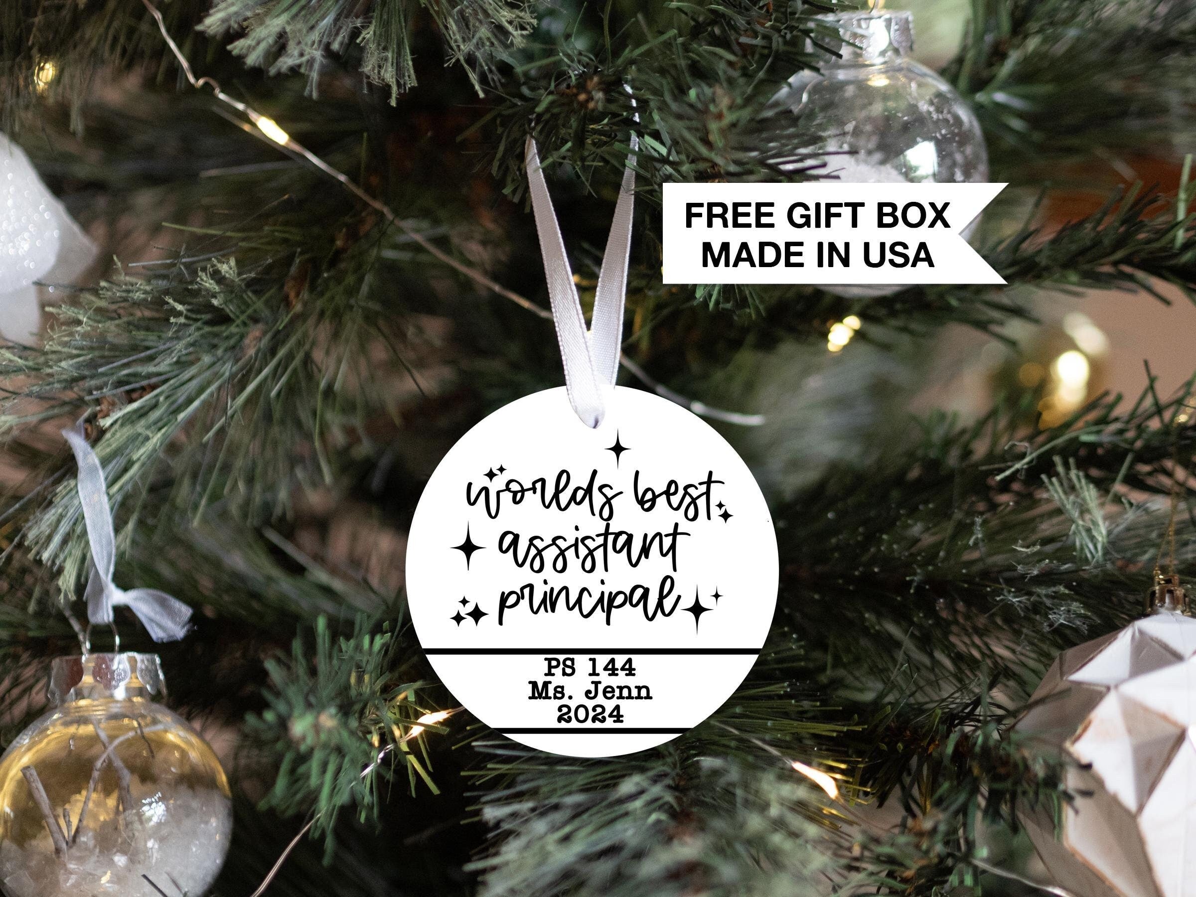 Personalized Assistant Principal Keepsake Ornament, Custom Gift for Vice Principal Christmas Idea, Assistant Principal AP Appreciation Gift