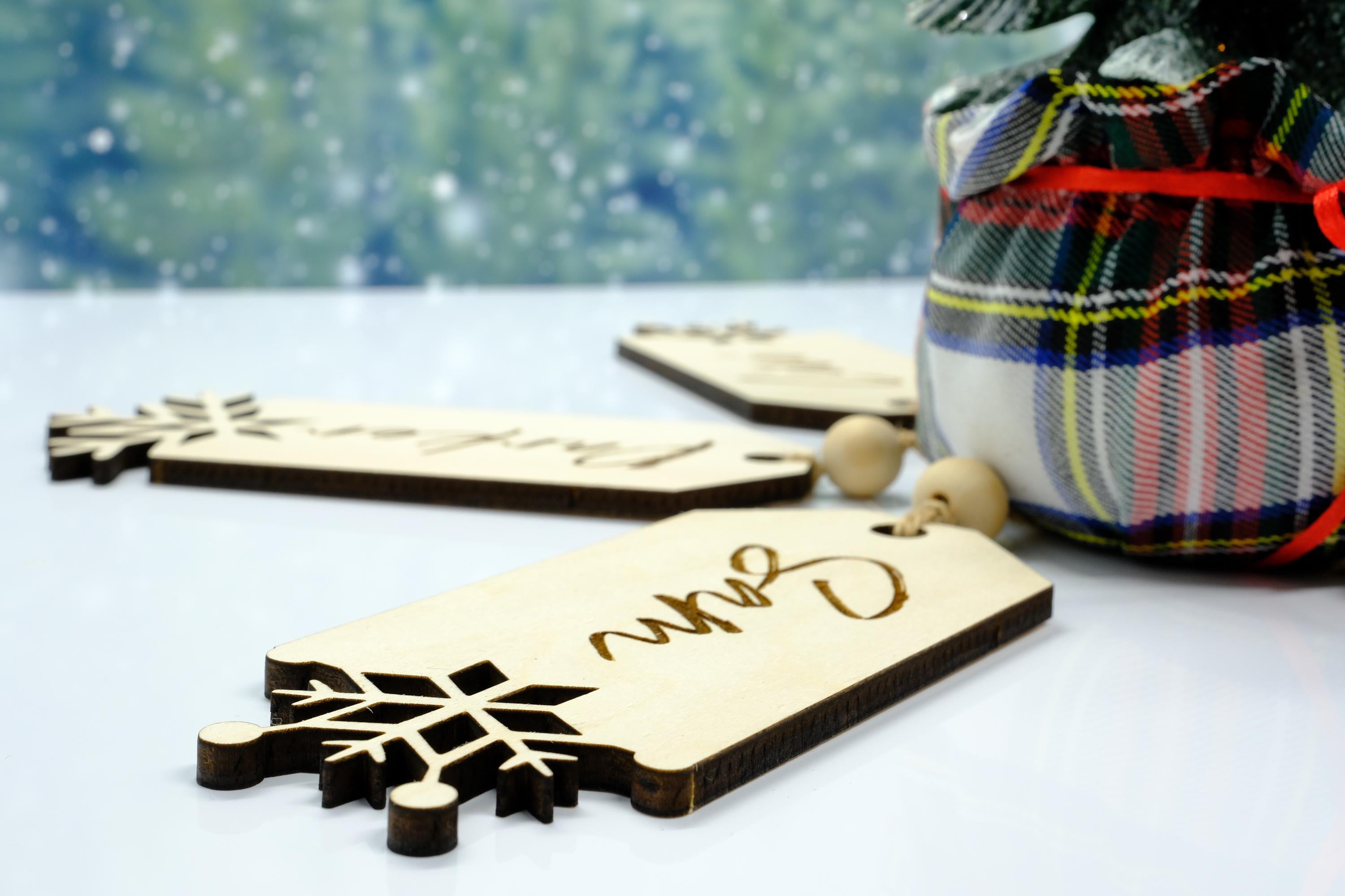 Engraved Christmas Stocking Tags | Christmas Stocking Labels | Personalized Wooden Tags | Gift Labels | Christmas Gift Tags | Gift Tags