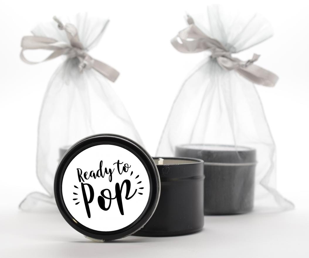 Ready To Pop Popcorn Stickers for Baby Shower, Thank You Stickers Baby Neutral Shower Favors, About To Pop Party, Round Stickers for Favor