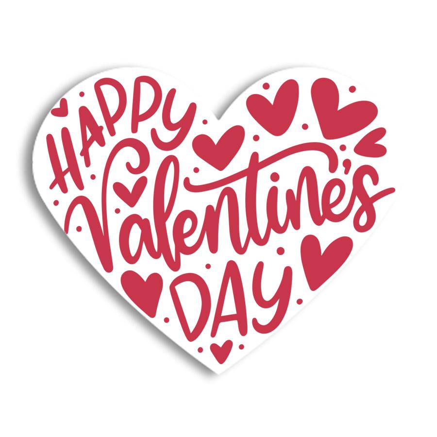 Happy Valentine's Day Stickers - Personalized Heart Shape Valentine Sticker Labels
