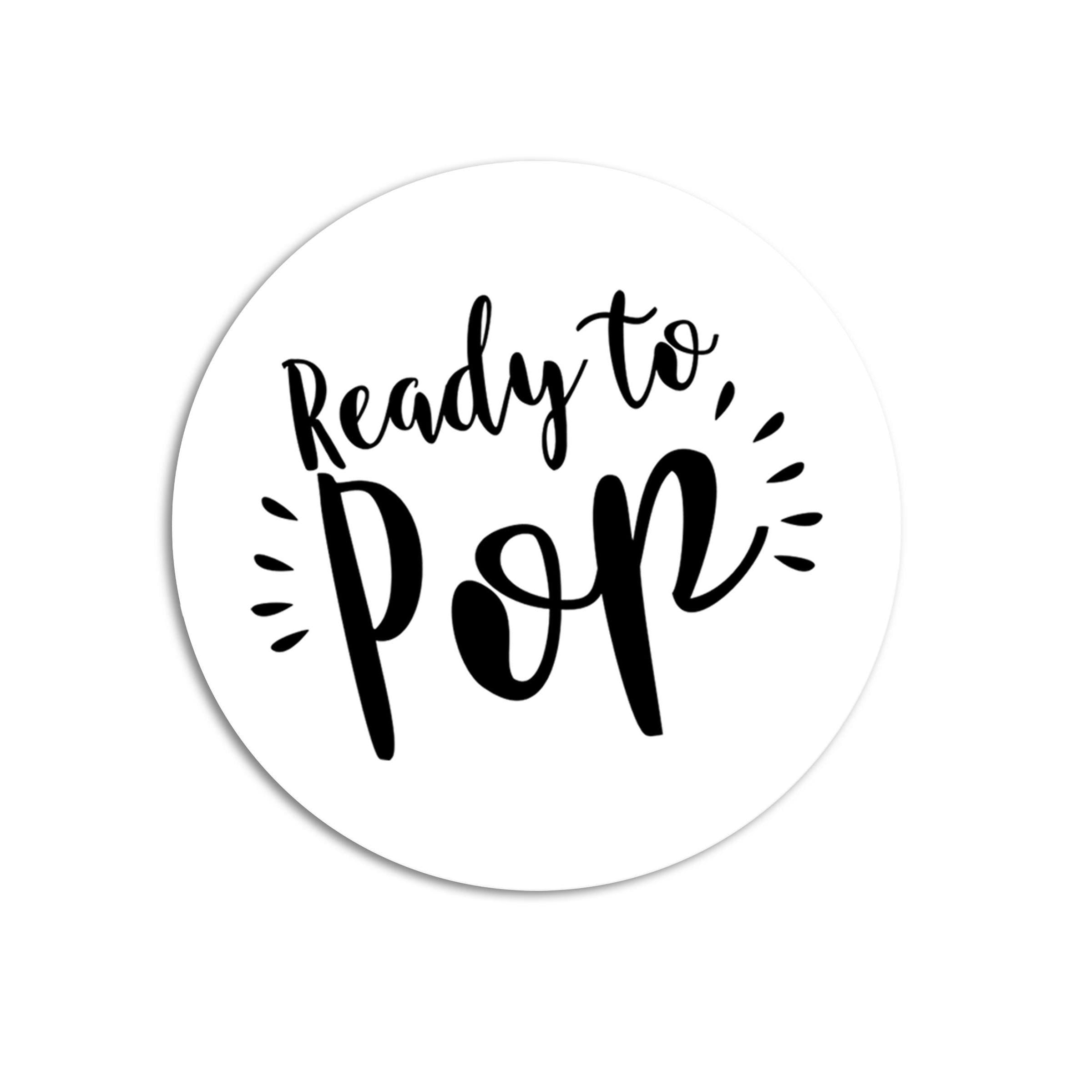 Ready To Pop Popcorn Stickers for Baby Shower, Thank You Stickers Baby Neutral Shower Favors, About To Pop Party, Round Stickers for Favor