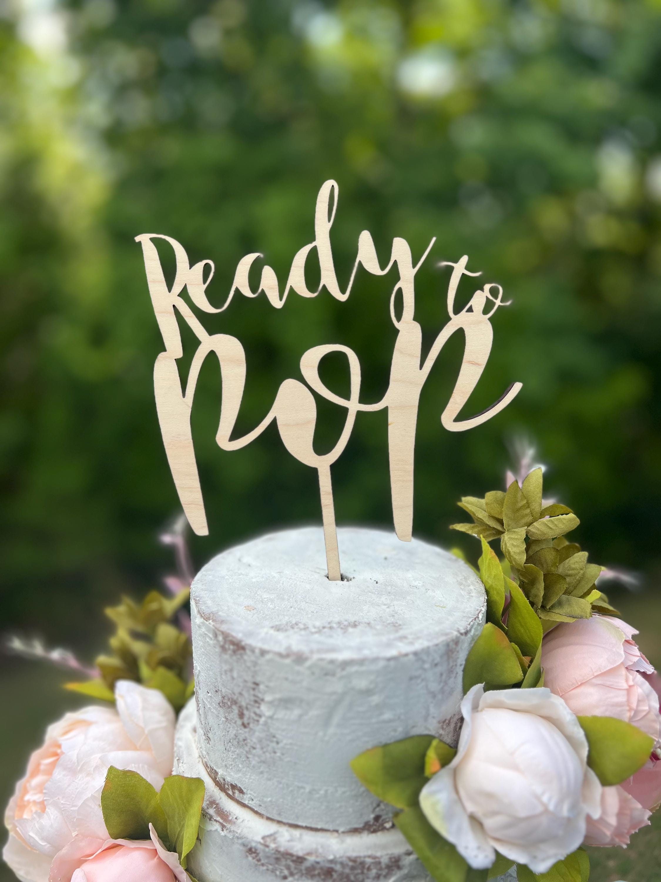 Elegant Ready To Pop Baby Shower Cake Topper | Baby Shower Cake Topper for Girl | Baby Shower Cake Topper for Boy | Maple Plywood Topper