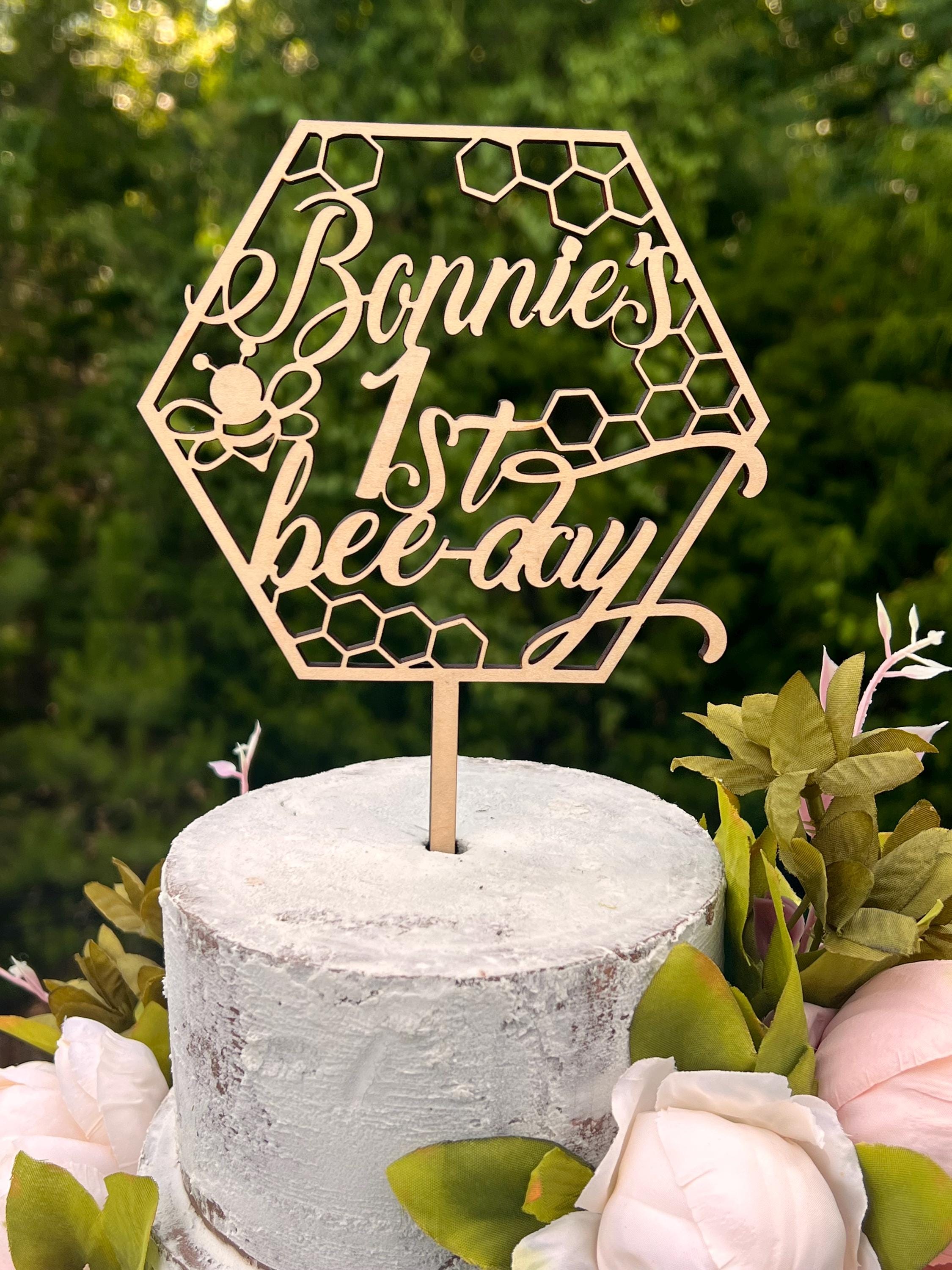 Honeycomb First Birthday Cake Topper | Honeycomb Cake Decor | Bridal Shower Cake Decor | Bee Wedding Decor | Maple Topper