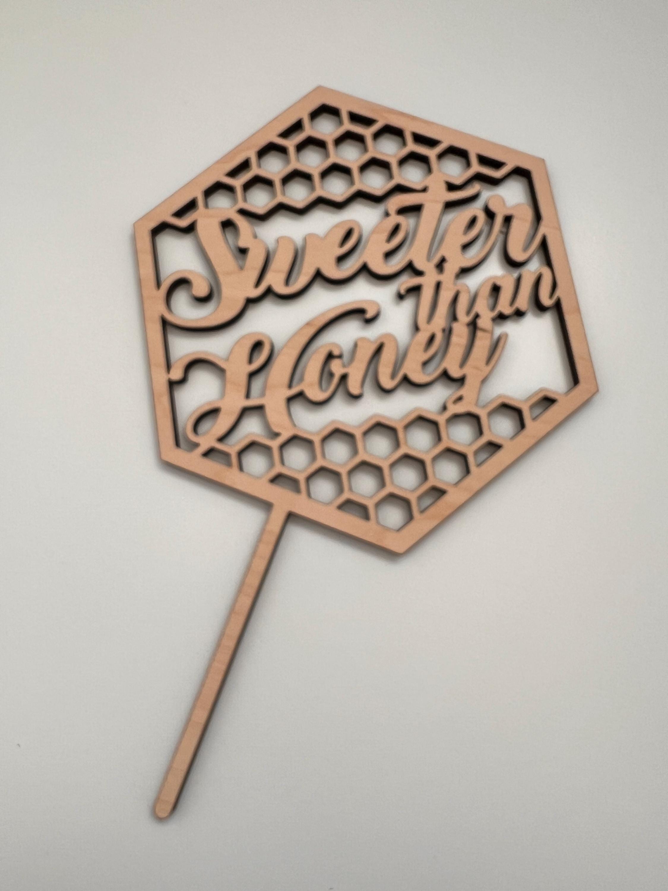Meant to Bee Bridal Shower Cake Topper | Honeycomb Wedding Cake Decor | Bridal Shower Cake Decor | Meant to Be Wedding Decor | Maple Topper