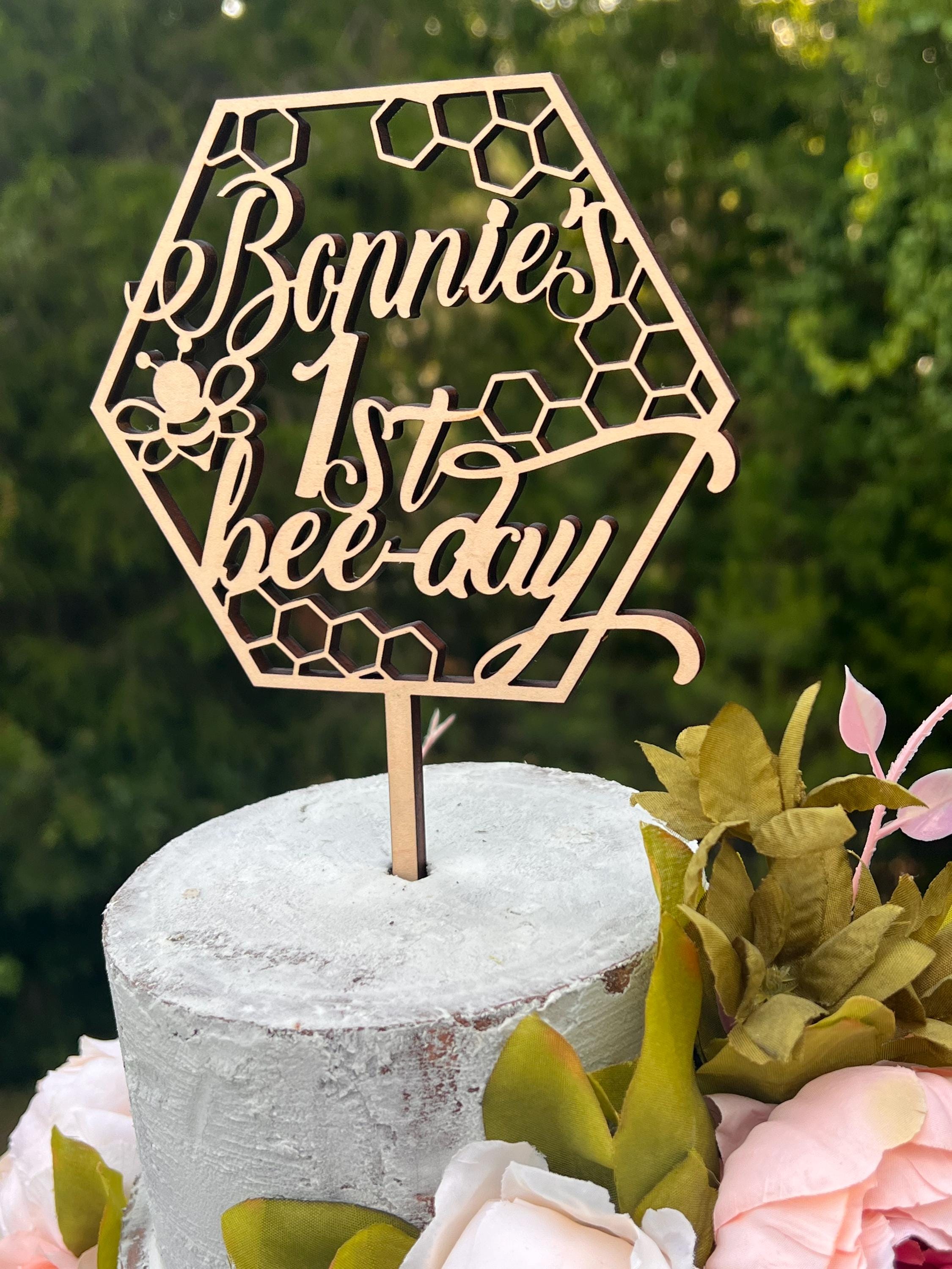 Honeycomb First Birthday Cake Topper | Honeycomb Cake Decor | Bridal Shower Cake Decor | Bee Wedding Decor | Maple Topper