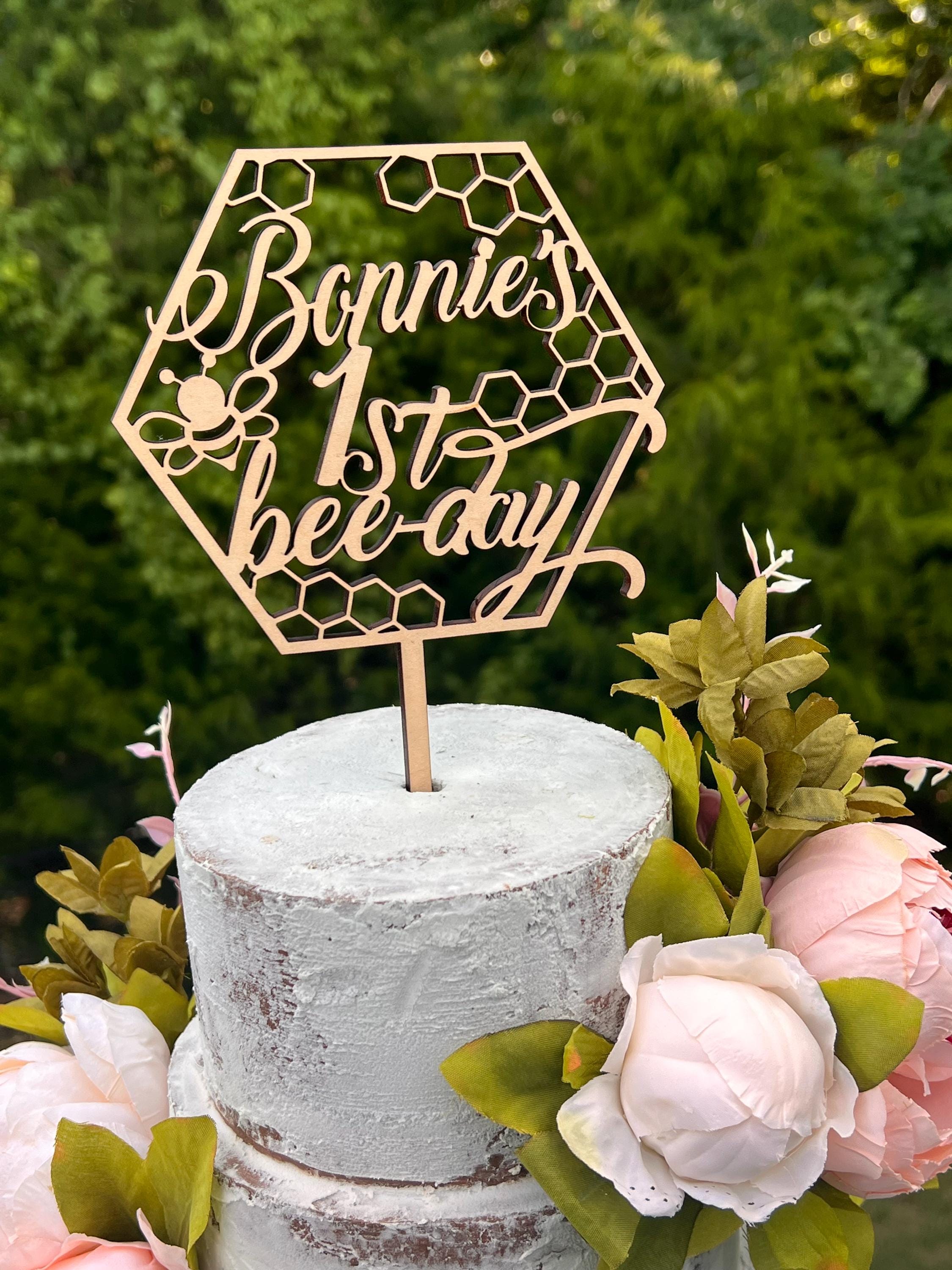 Honeycomb First Birthday Cake Topper | Honeycomb Cake Decor | Bridal Shower Cake Decor | Bee Wedding Decor | Maple Topper
