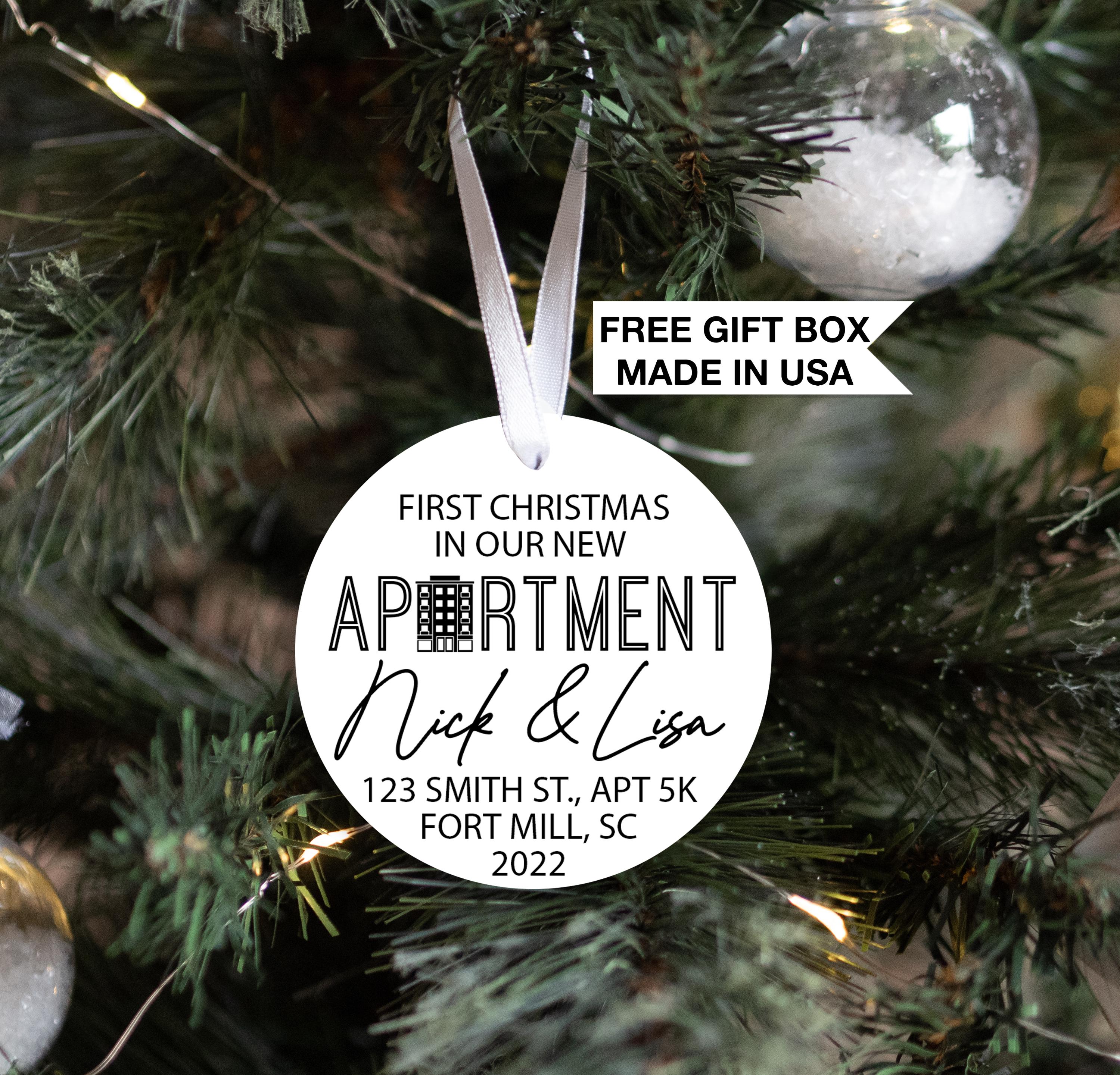 First Apartment Christmas Ornament, Personalized Our First Home Ornament Family Keepsake