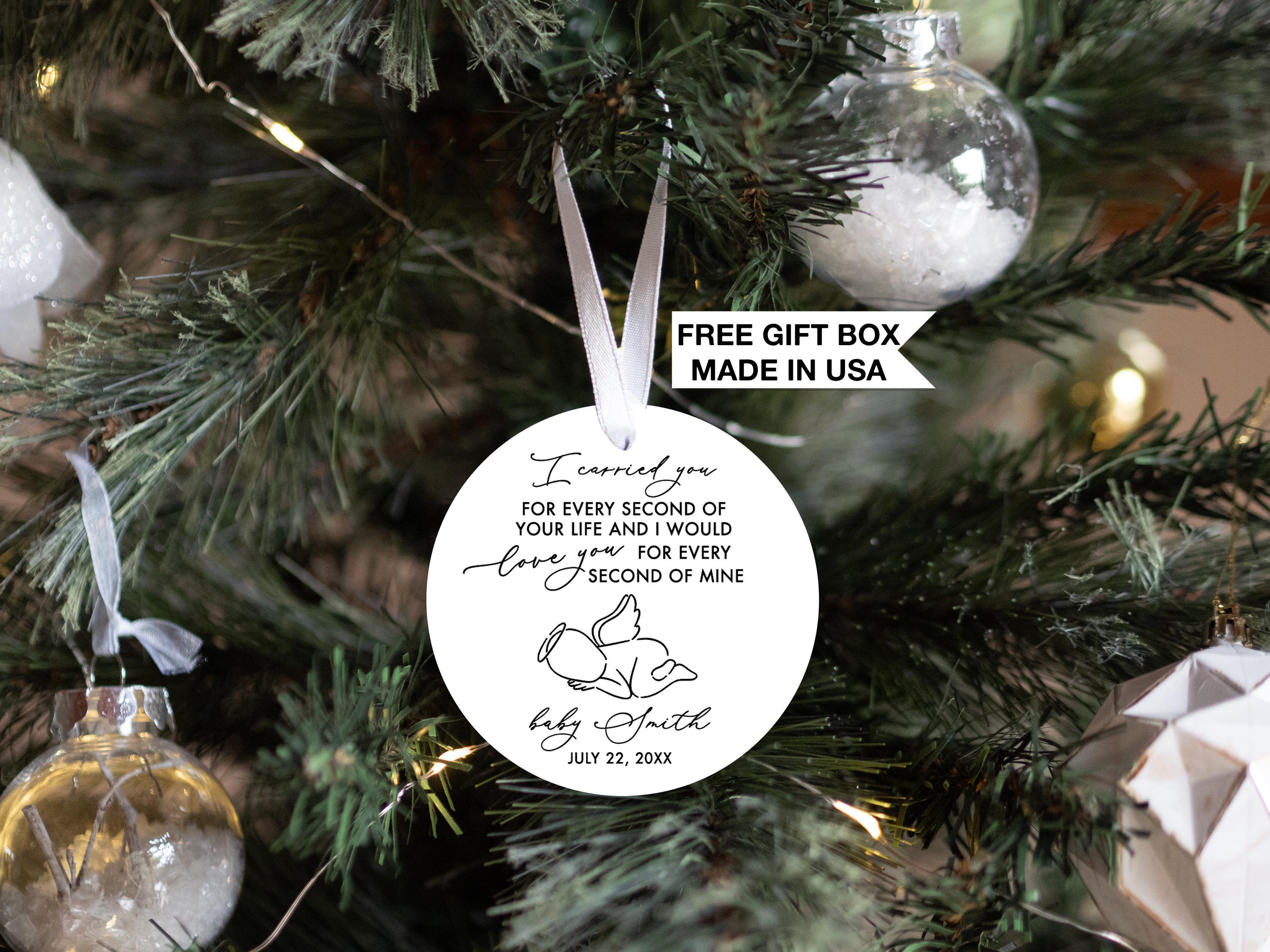 Miscarriage Ornament, Personalized Baby Memorial Gift, Child Loss Remembrance