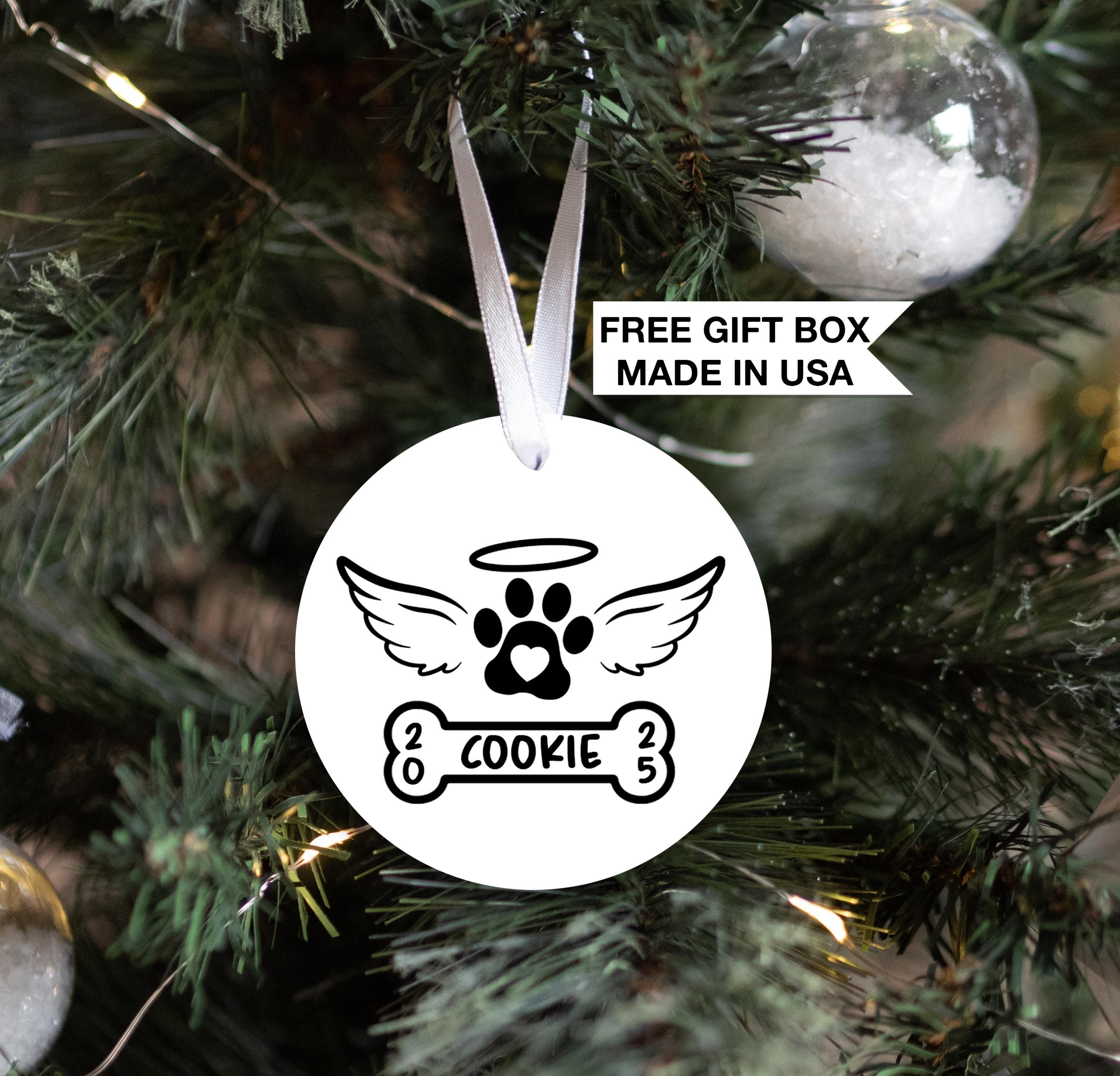 Dog Memorial Ornament, Personalized Loss of Pet Ornament