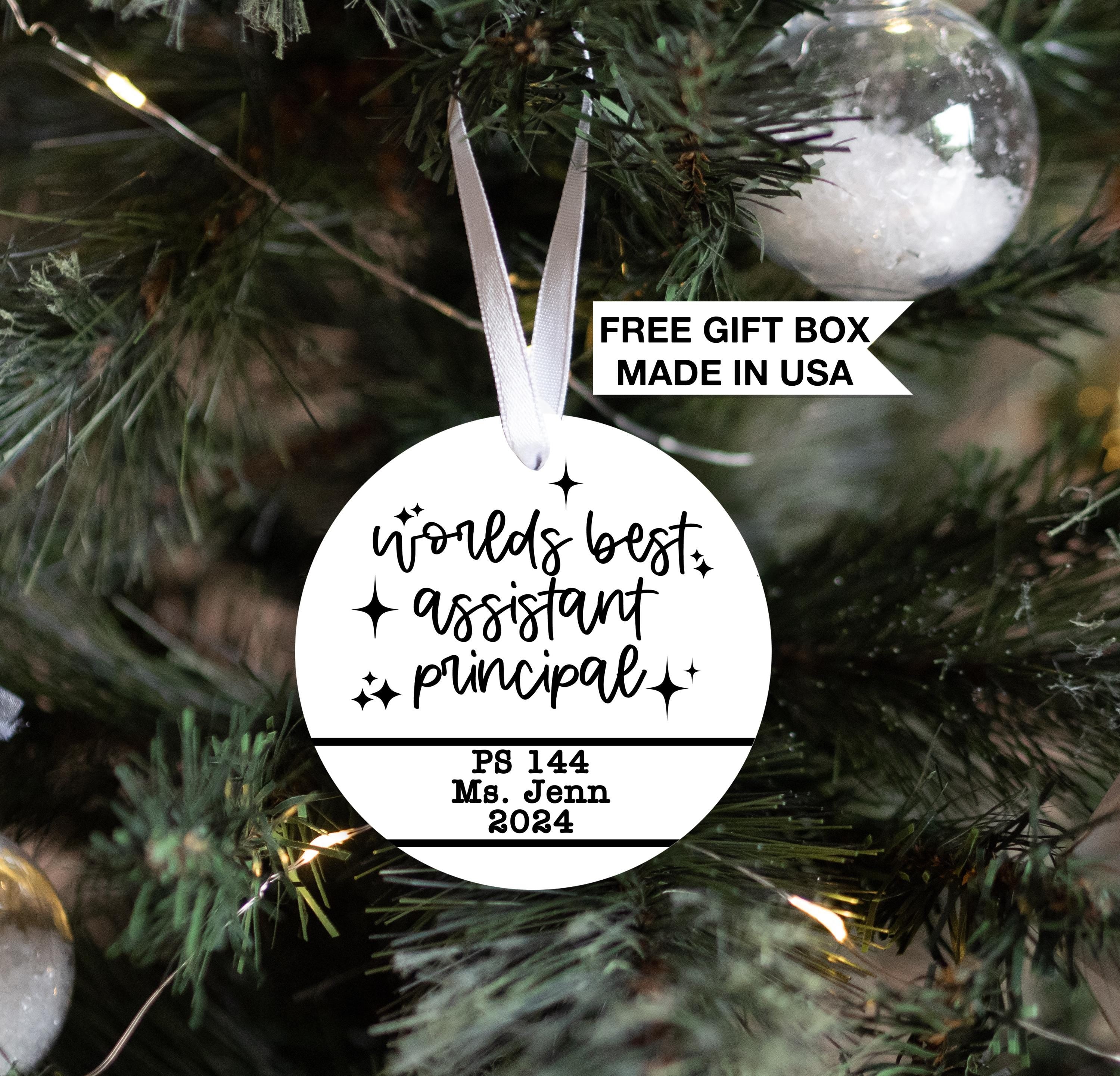Assistant Principal Keepsake Ornament, Personalized Vice Principal Christmas Gift