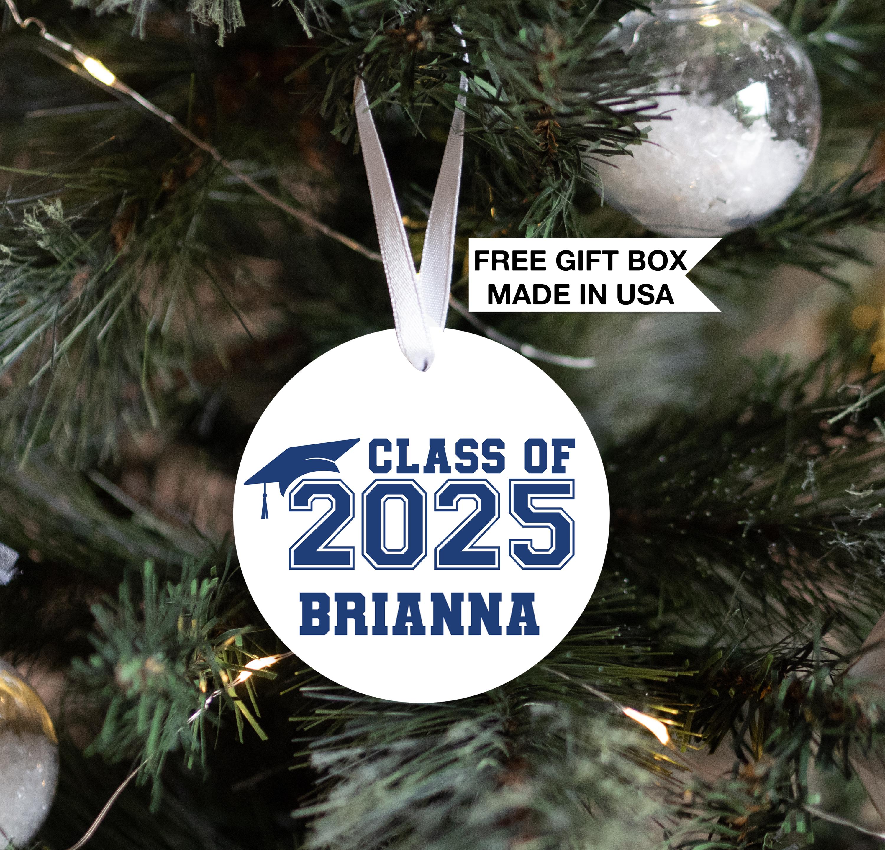 Graduation Ornament, Personalized Class of 2025 Gift