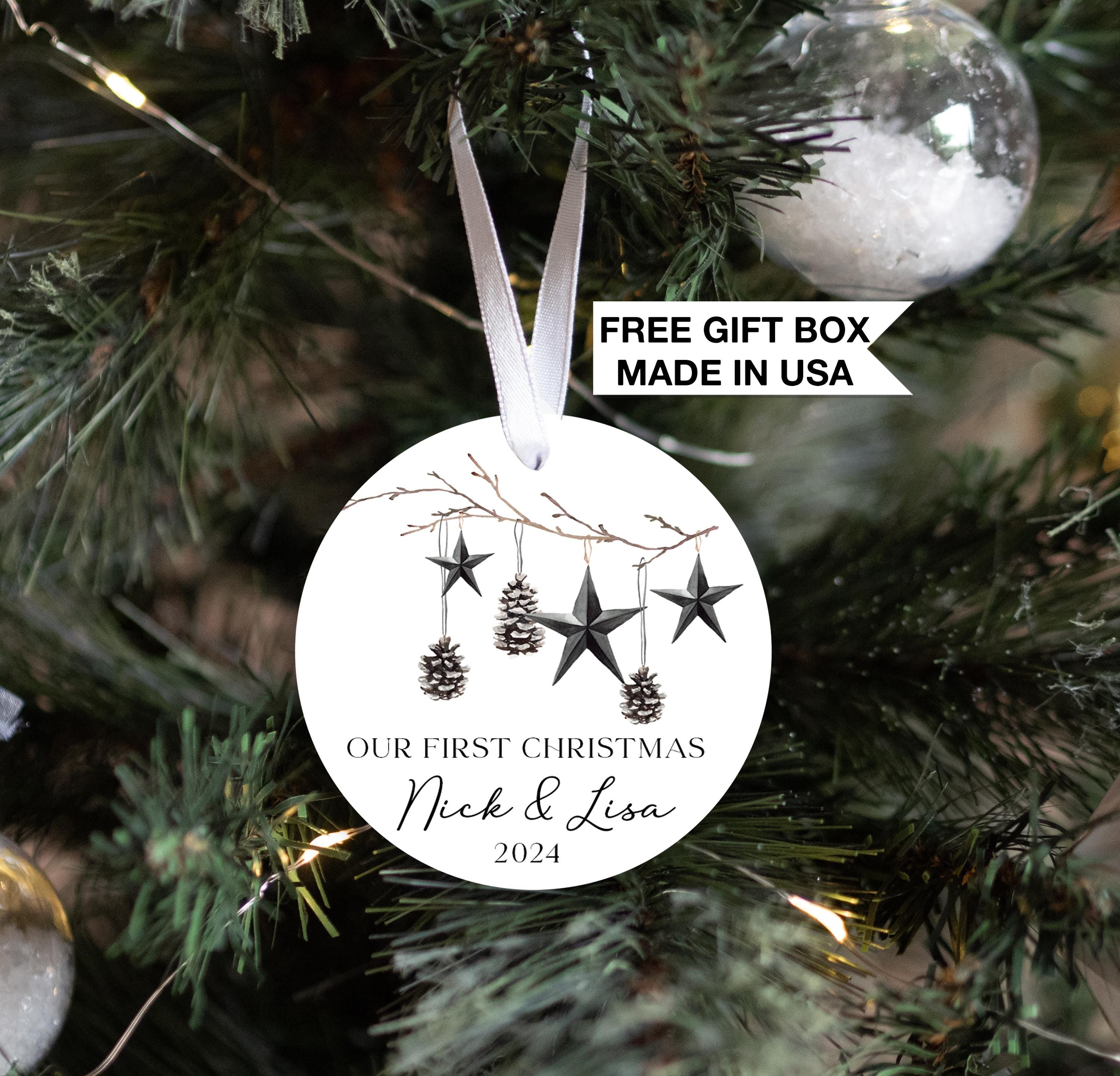 Married Christmas Ornament, Personalized Our First Christmas Together