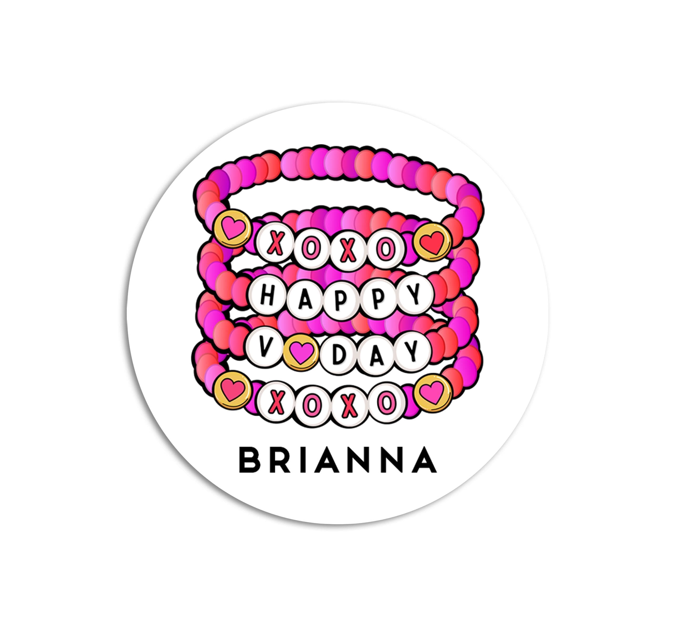 In My Valentine Era Friendship Stickers, Personalized Valentine Round Labels, Classroom Valentines for School, Valentine Treat Bags