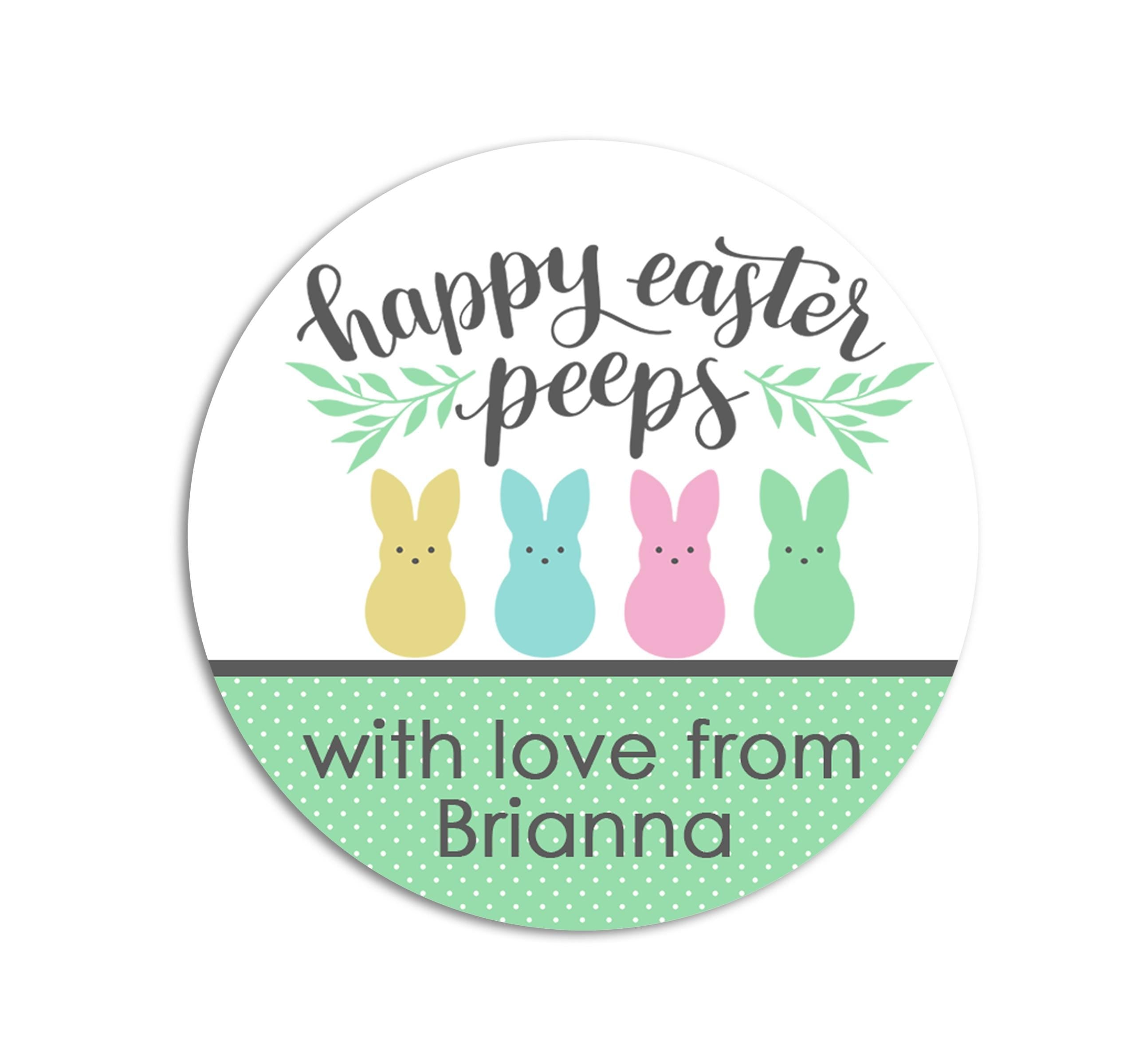 Easter Stickers, Happy Easter Friends, Personalized Easter Stickers, Kids Easter Treat Bags, Easter Labels for Favors, Easter Classroom
