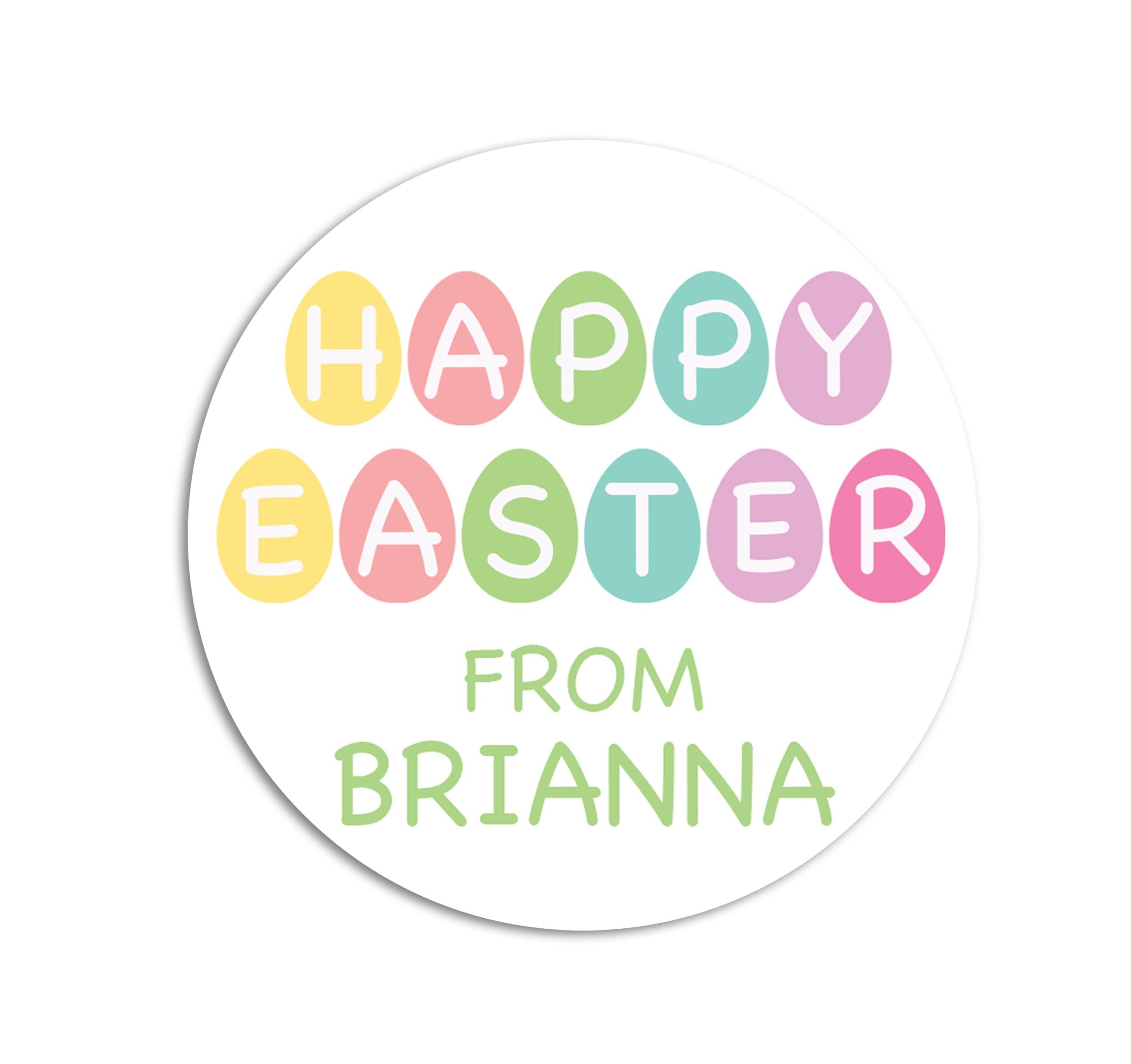 Easter Stickers, Easter Egg Stickers, Personalized Easter Stickers, Kids Easter Treat Bags, Easter Labels for Favors, Easter Classroom