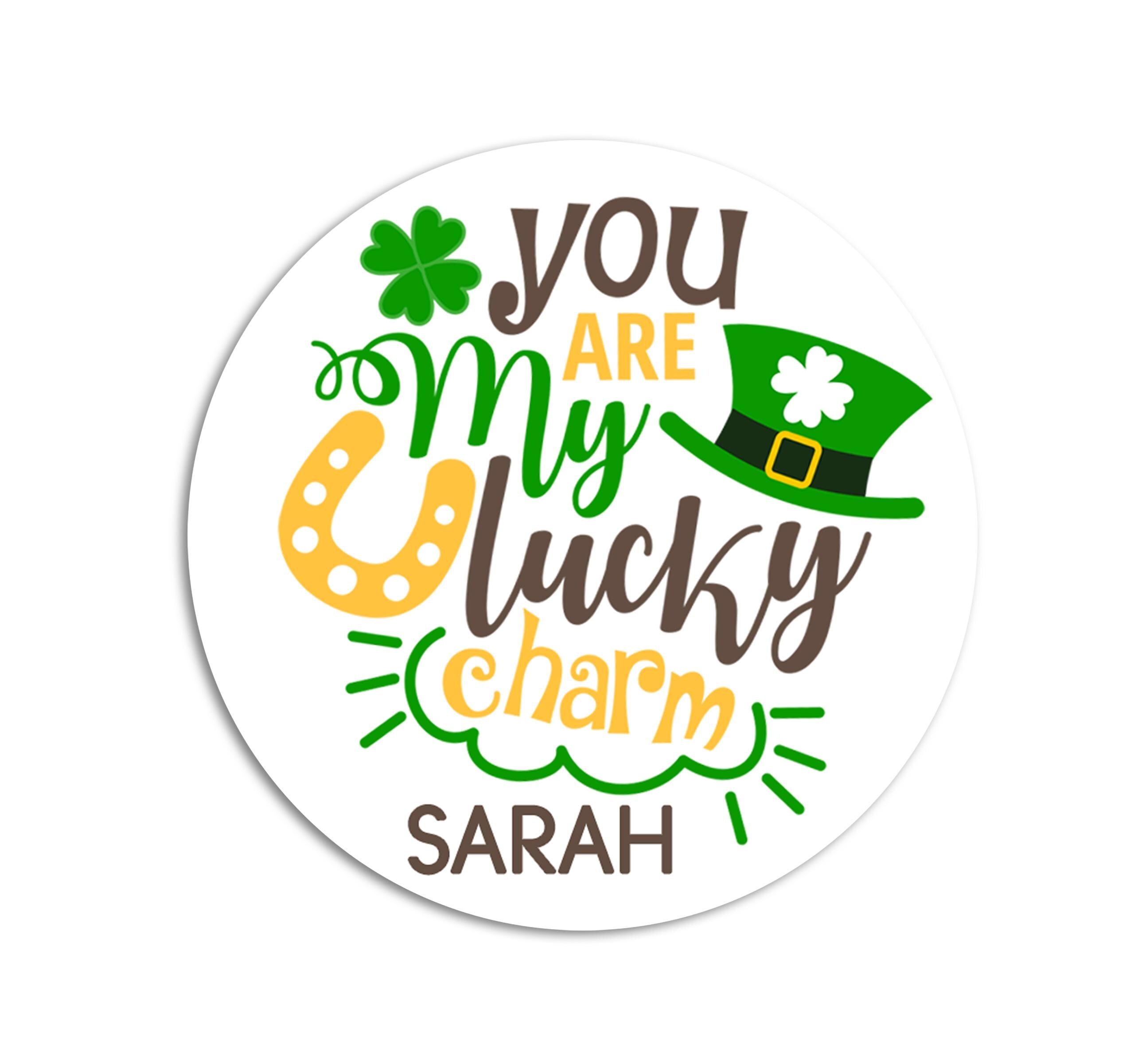 St. Patricks Day Stickers, Personalized You are my Lucky Charm Round Stickers, St. Patrick's Day Classroom Stickers, Treat Bag Stickers