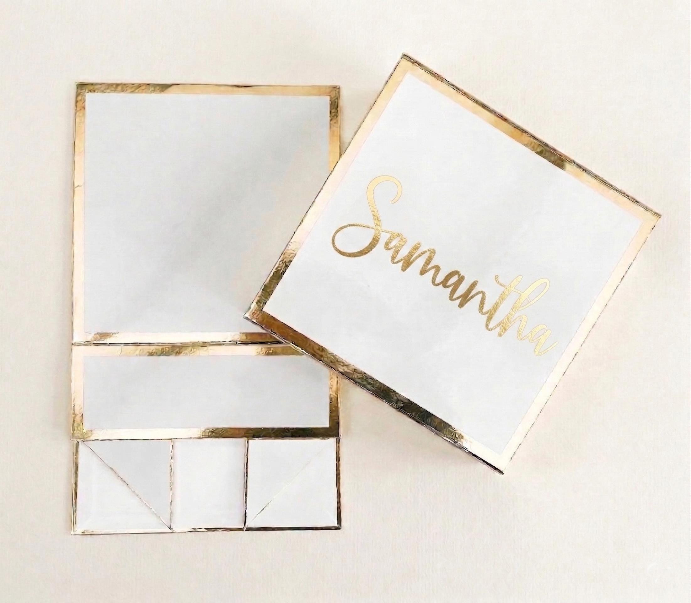 Maid of Honor Will You be Proposal Box, Gold Script Name Gift Package, Flower Girl Idea