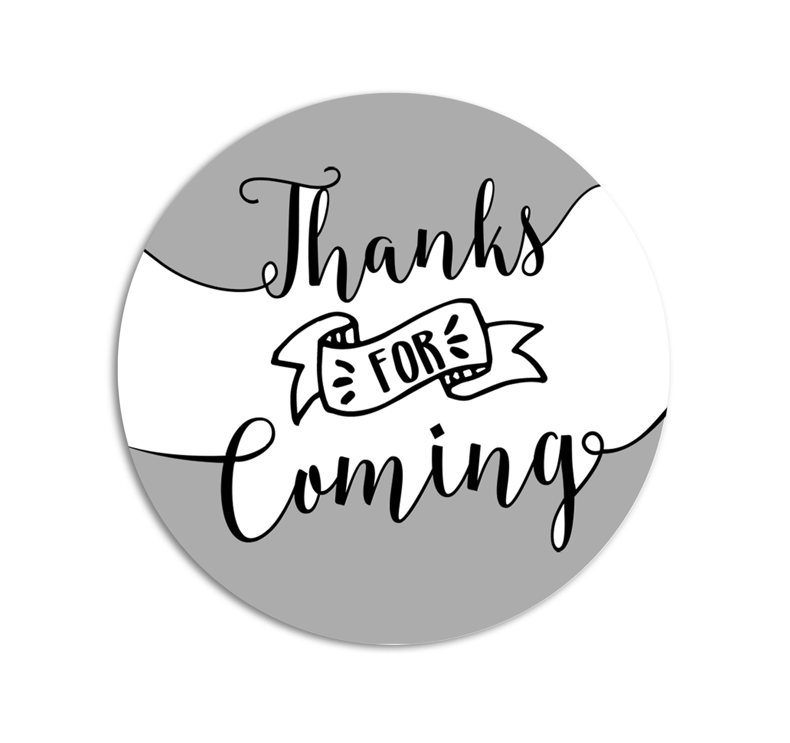 Thank You for Coming Stickers, Party Favors, Baby Shower, Wedding, Bridal, Birthday Labels