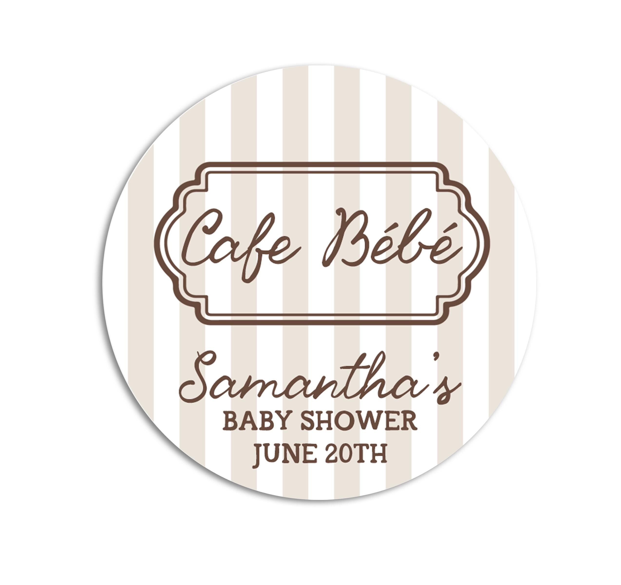 Cafe Bebe Candy Jars, Personalized Jars for Baby Shower,