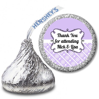 Modern Thatch Lilac - Hershey Kiss Sticker Labels