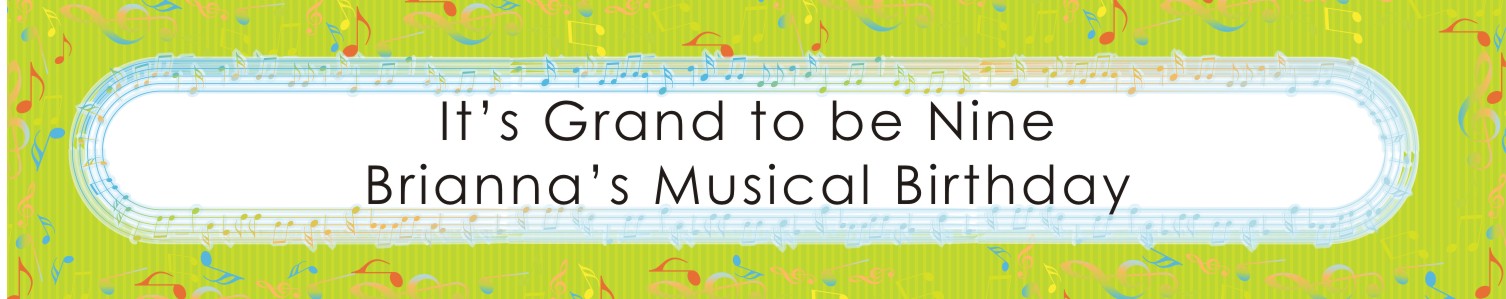 Musical Notes Colorful - Personalized Birthday Party Banners